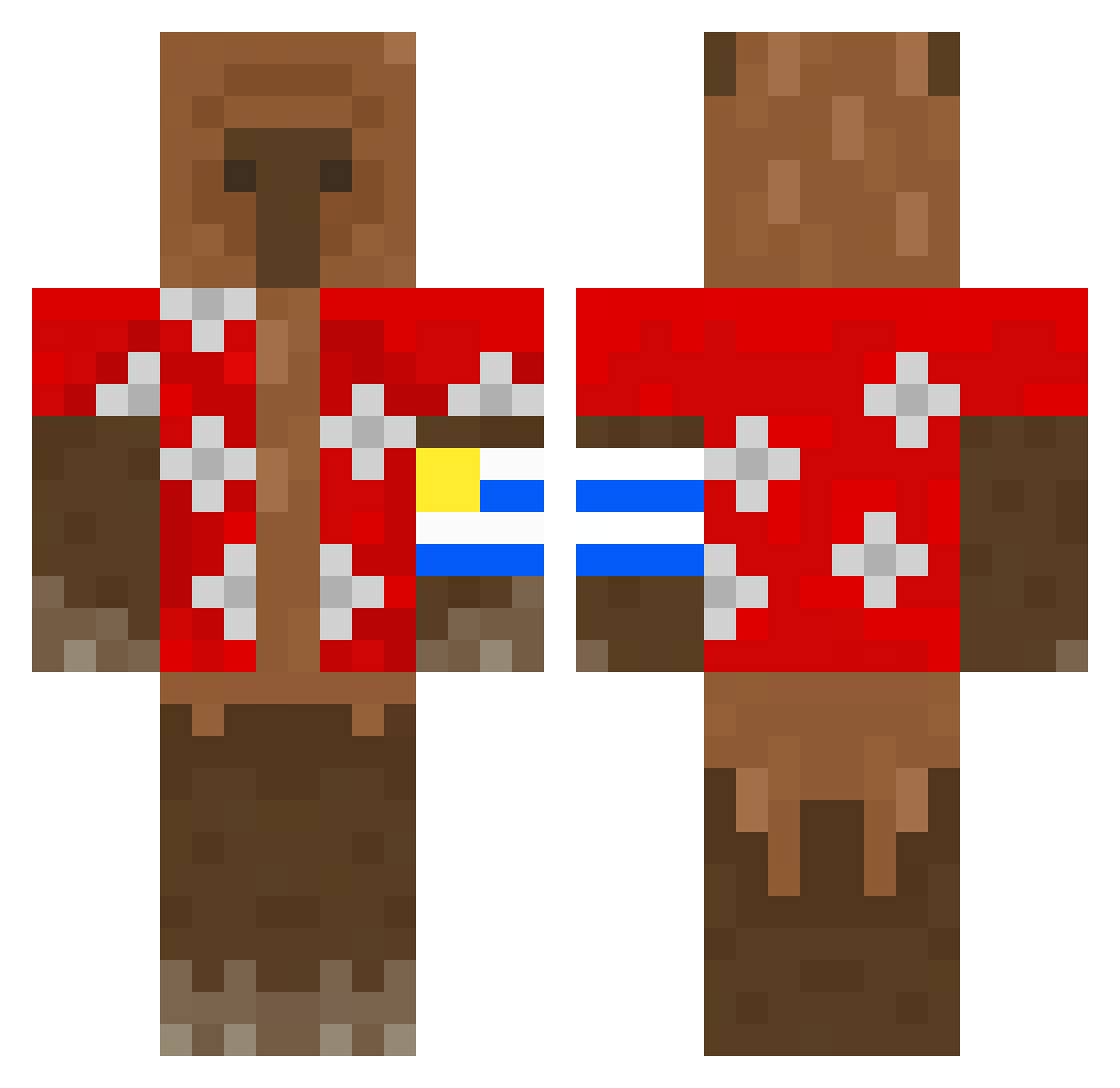 27O3 Minecraft skin, front and back view
