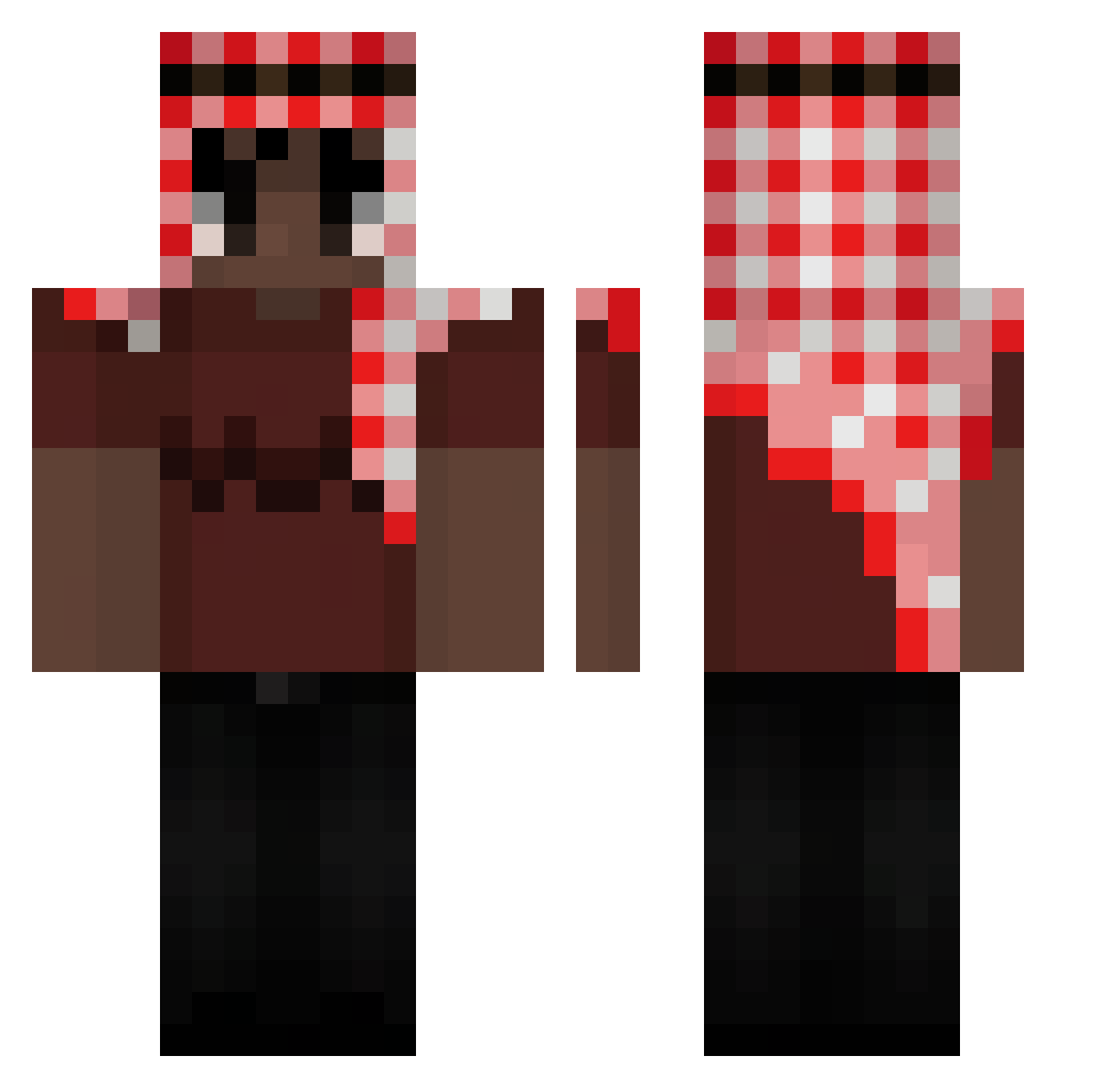 HasanDerMann29 Minecraft skin, front and back view