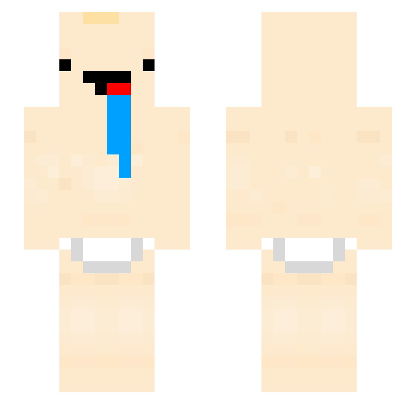 ArcumDagsson Minecraft skin, front and back view