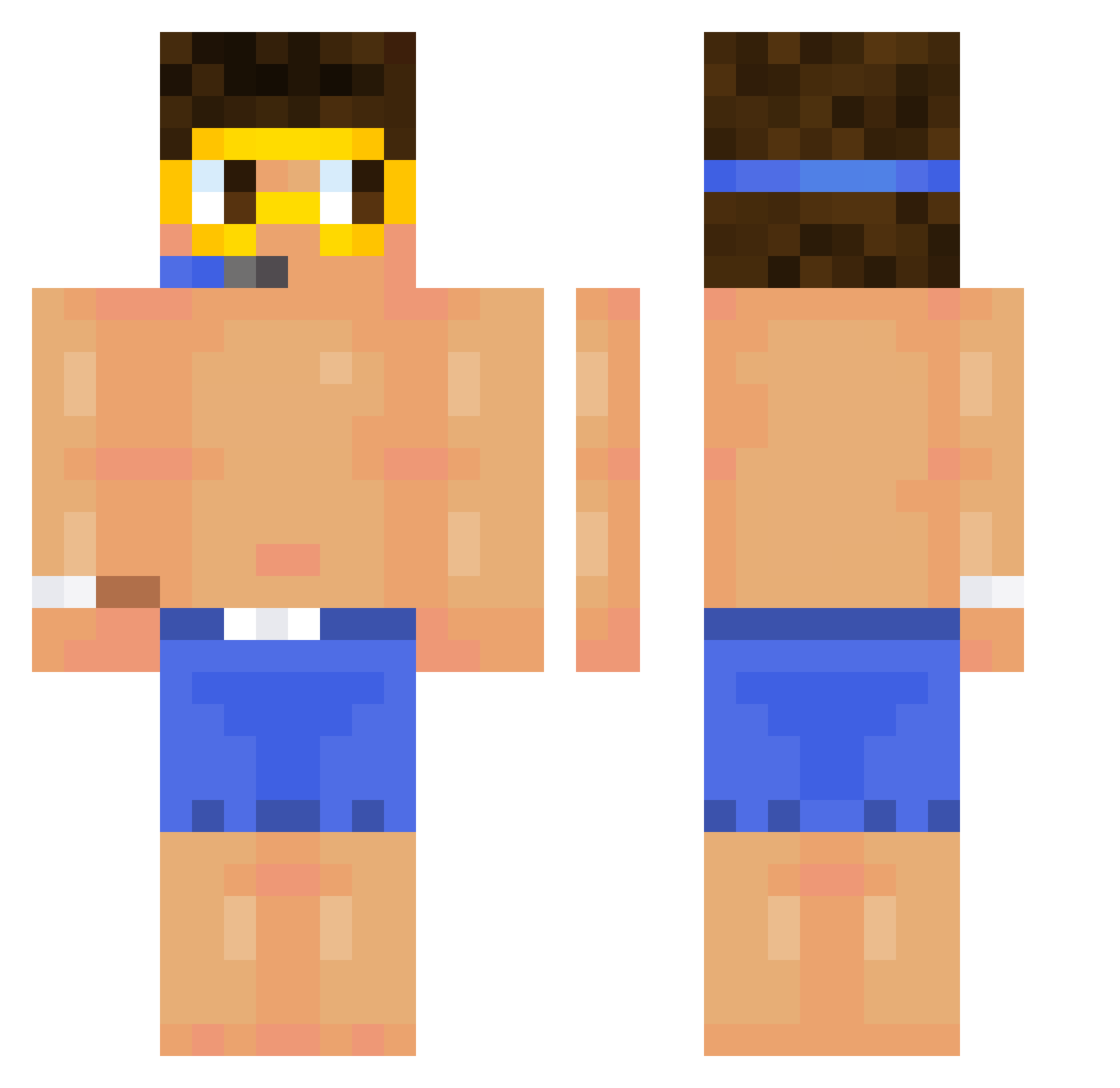pacce_ Minecraft skin, front and back view