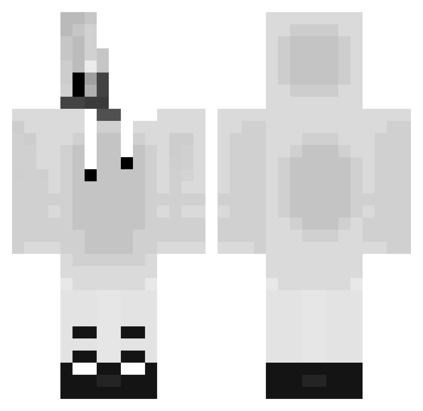 Saaltofreak Minecraft skin, front and back view