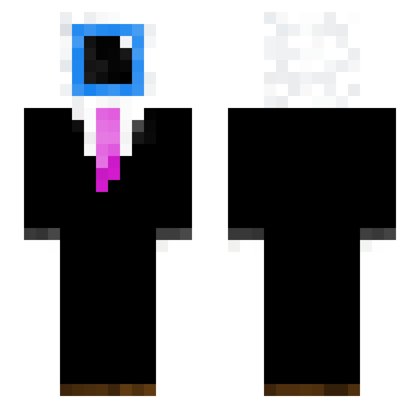 TTVSalty765 Minecraft skin, front and back view
