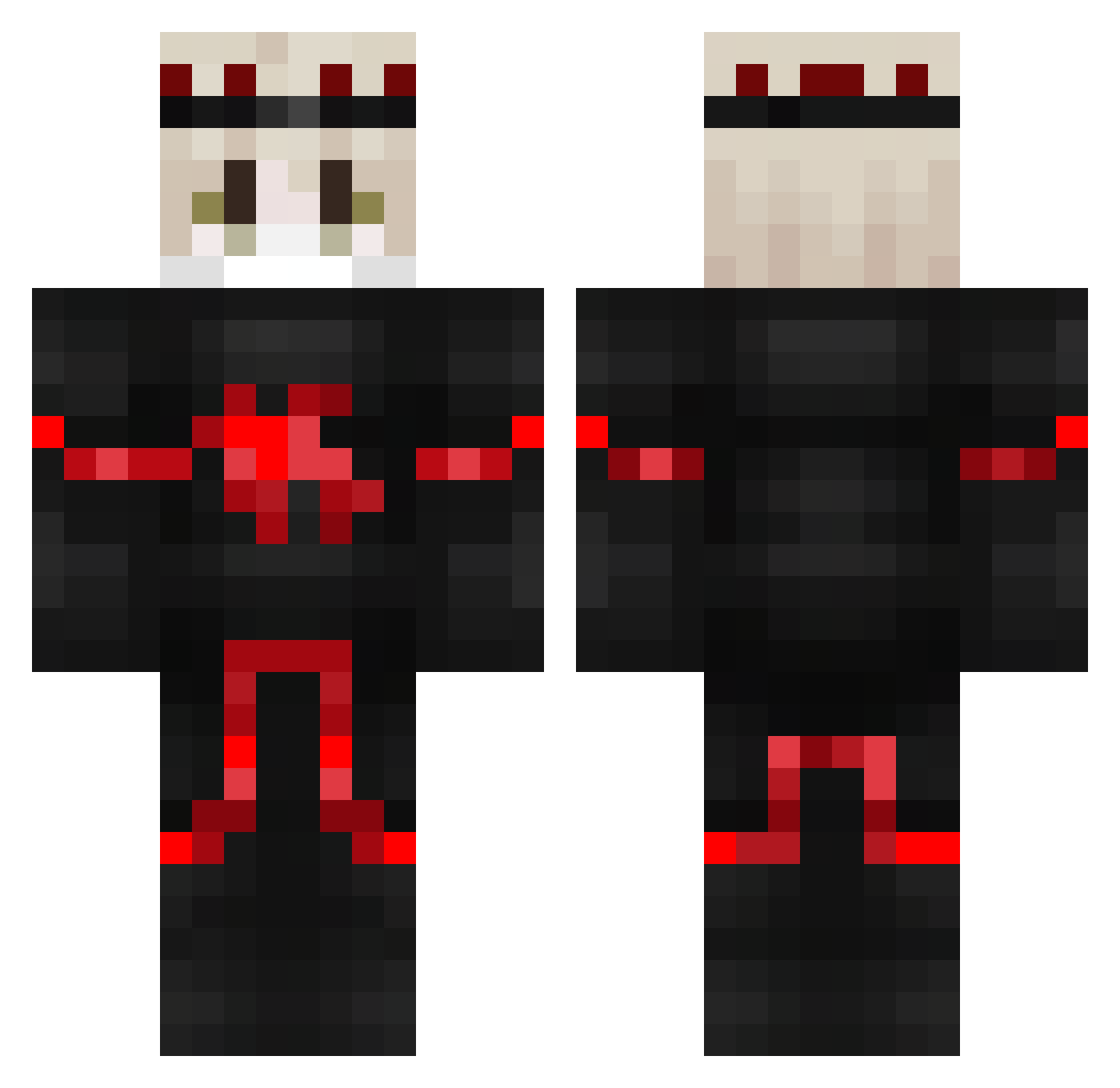 squlddyy Minecraft skin, front and back view