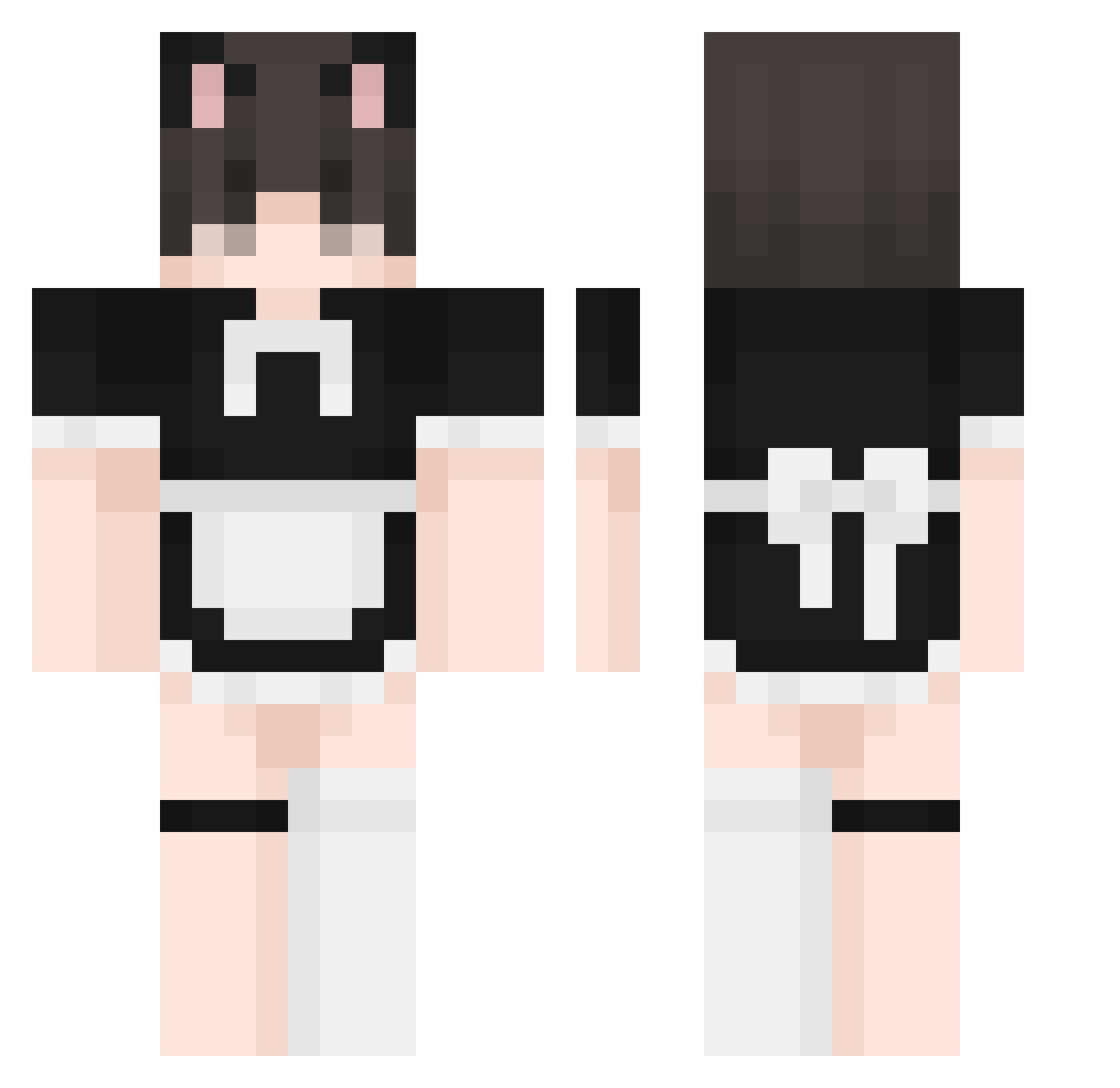 Sova_Forsaken Minecraft skin, front and back view