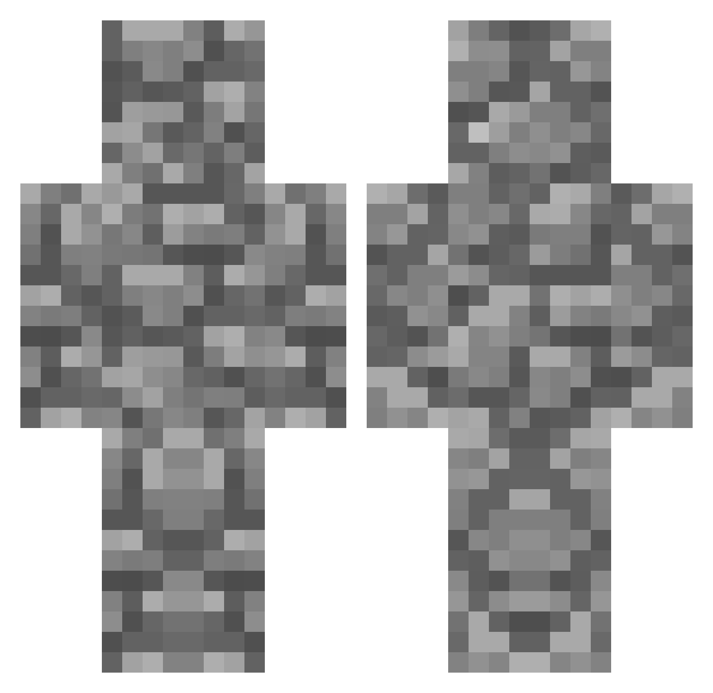 SmashingVases Minecraft skin, front and back view