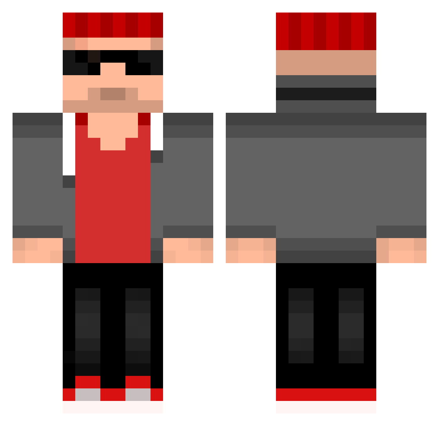 sevenOseven777 Minecraft skin, front and back view