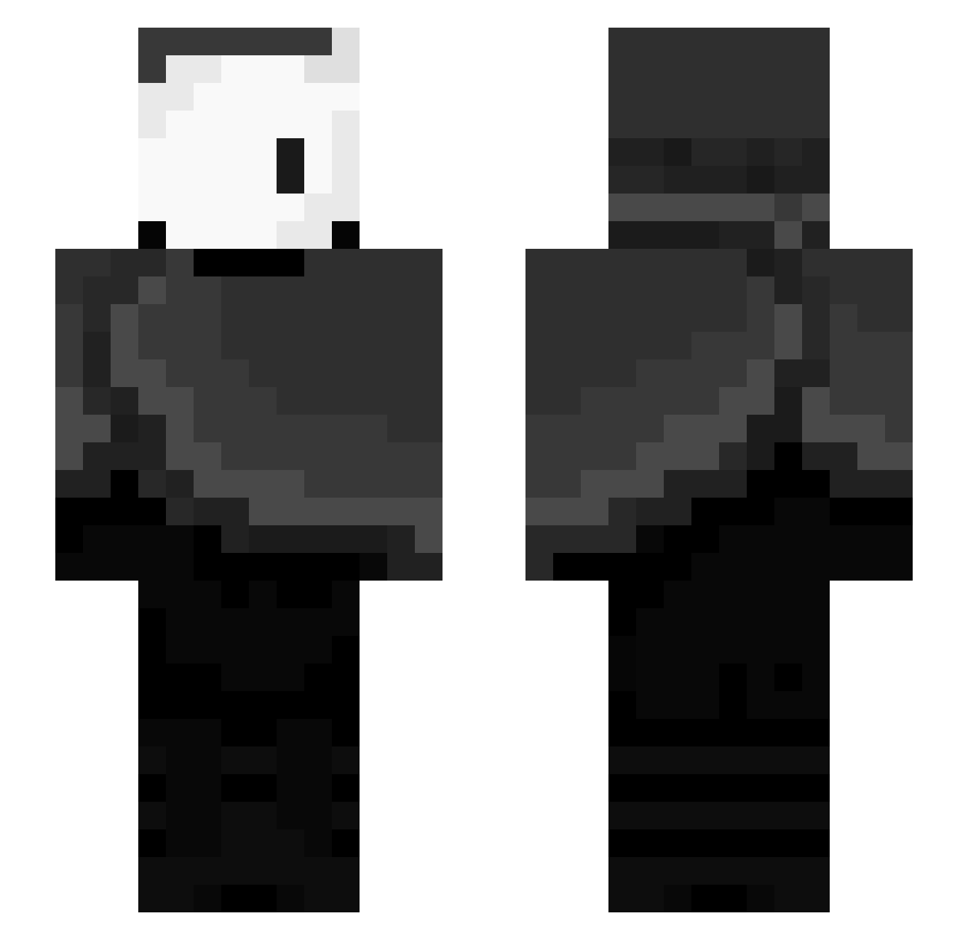 driftxq Minecraft skin, front and back view