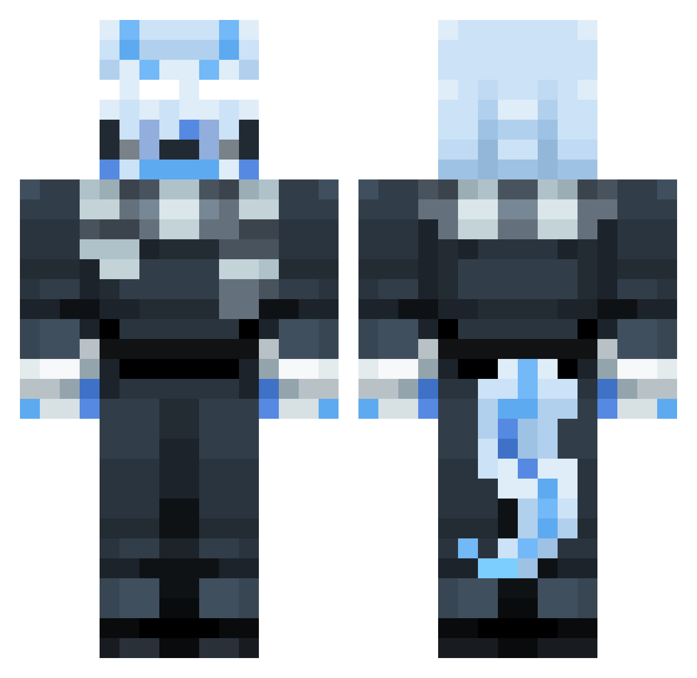 Caleb0707 Minecraft skin, front and back view