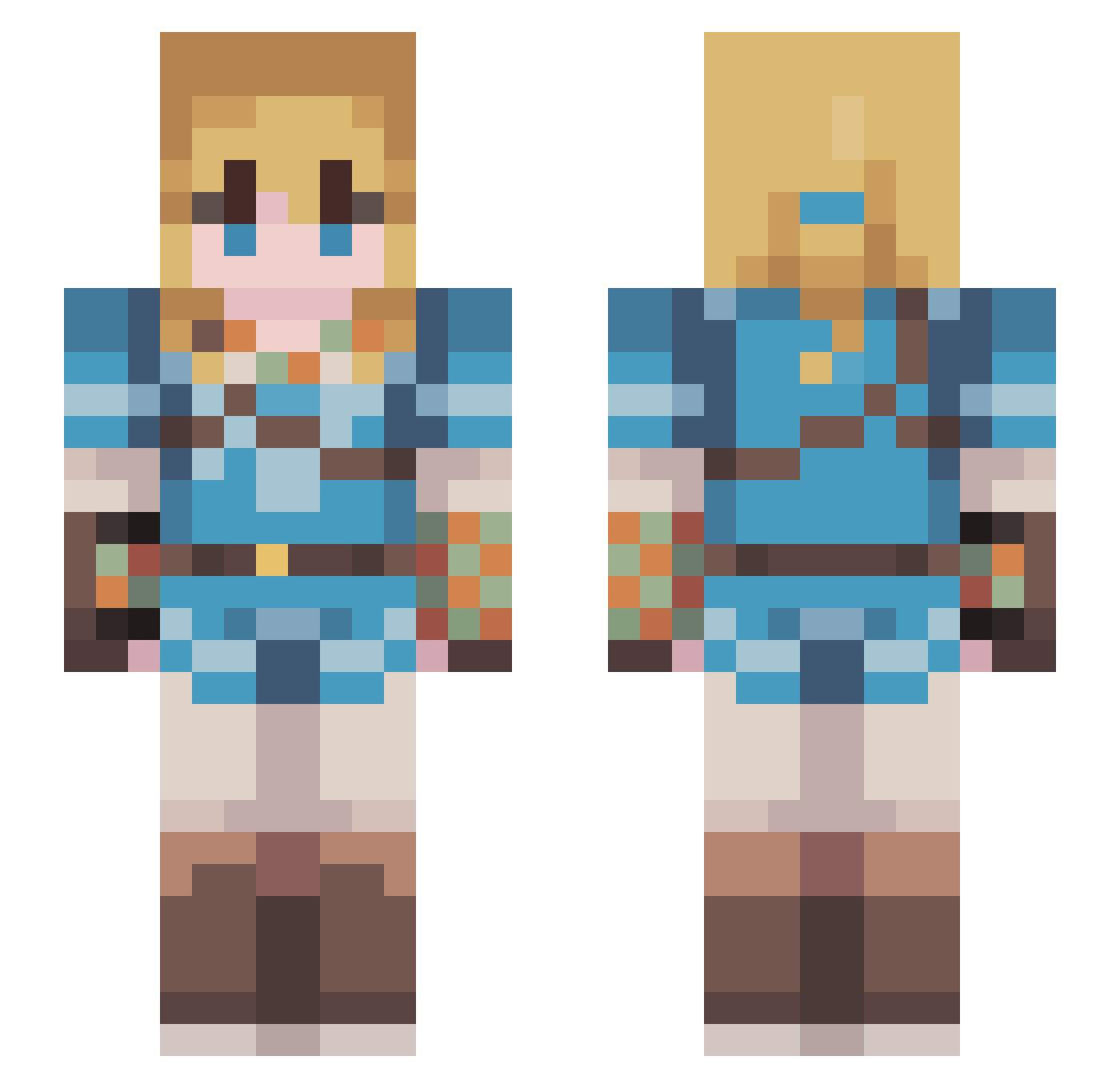 N3KOLOVER Minecraft skin, front and back view