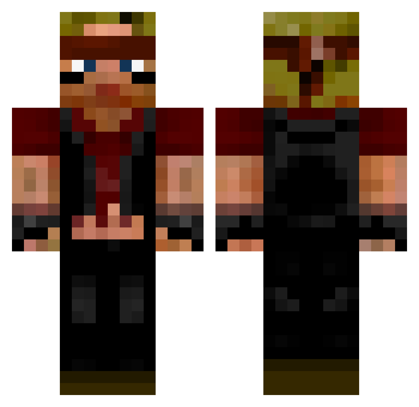 Nick1248 Minecraft skin, front and back view