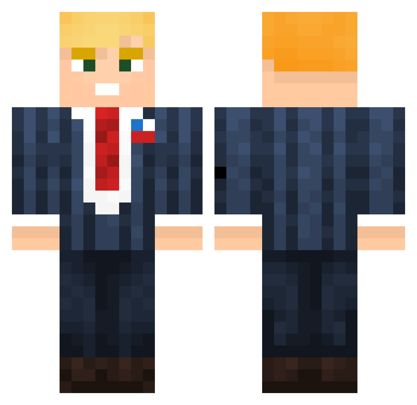 Heenriik Minecraft skin, front and back view