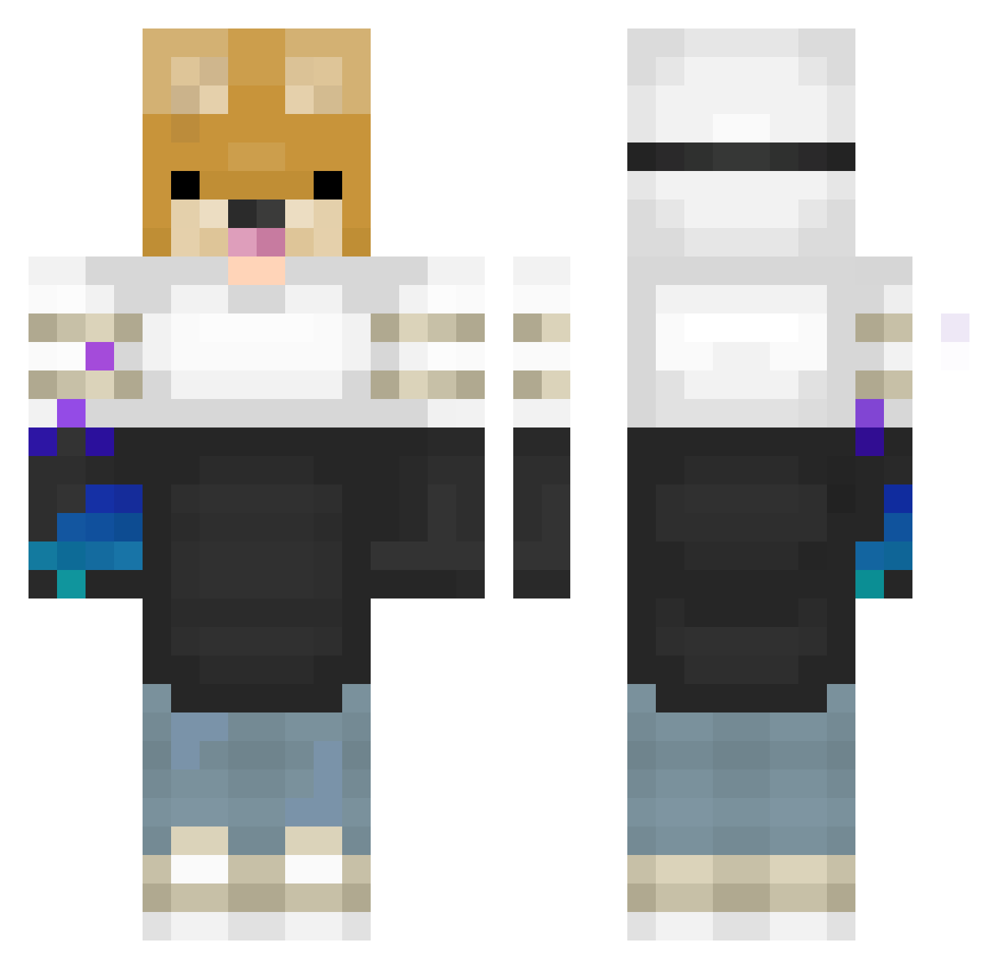 Mohamed_amine Minecraft skin, front and back view