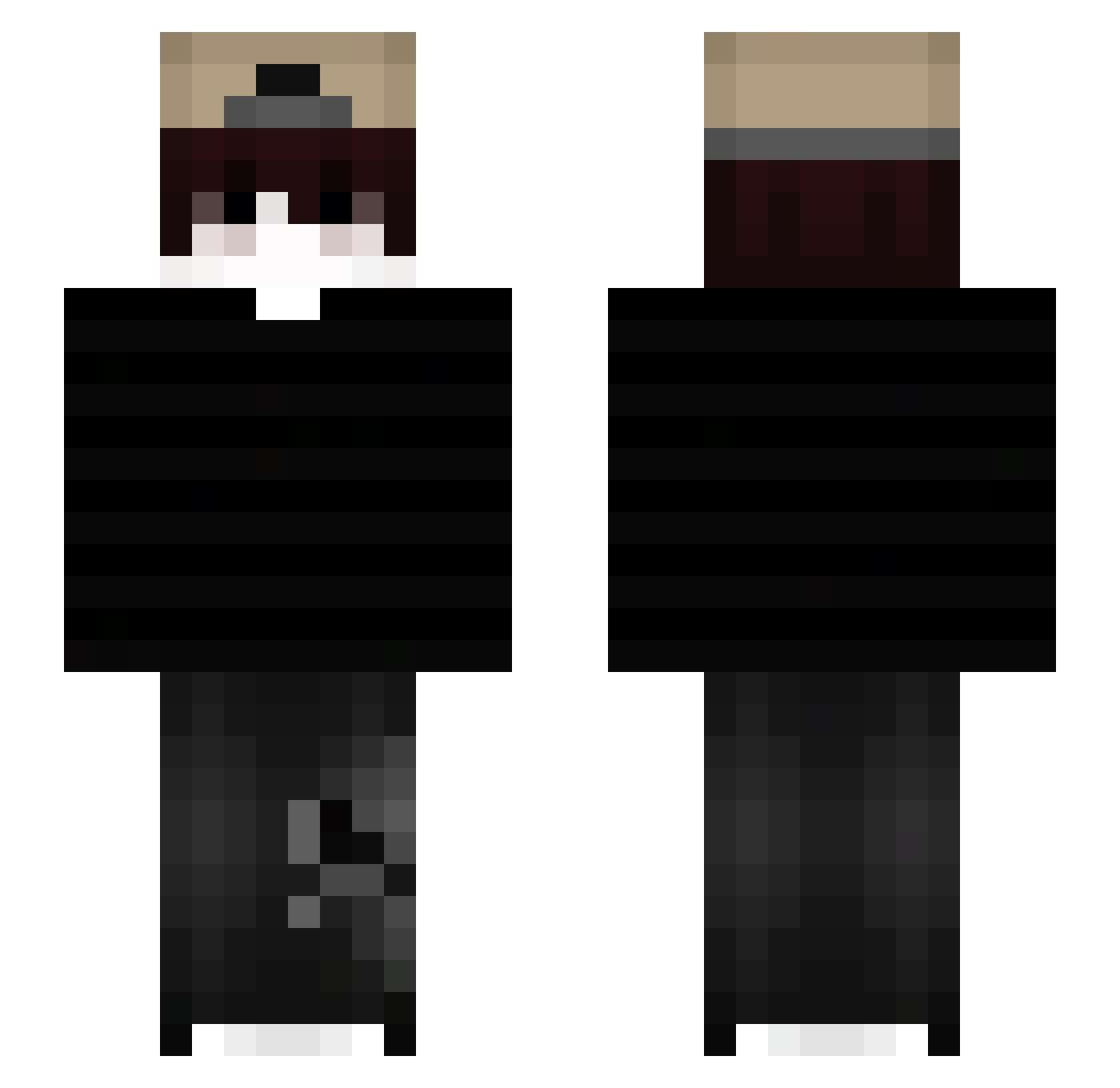 it0__ Minecraft skin, front and back view