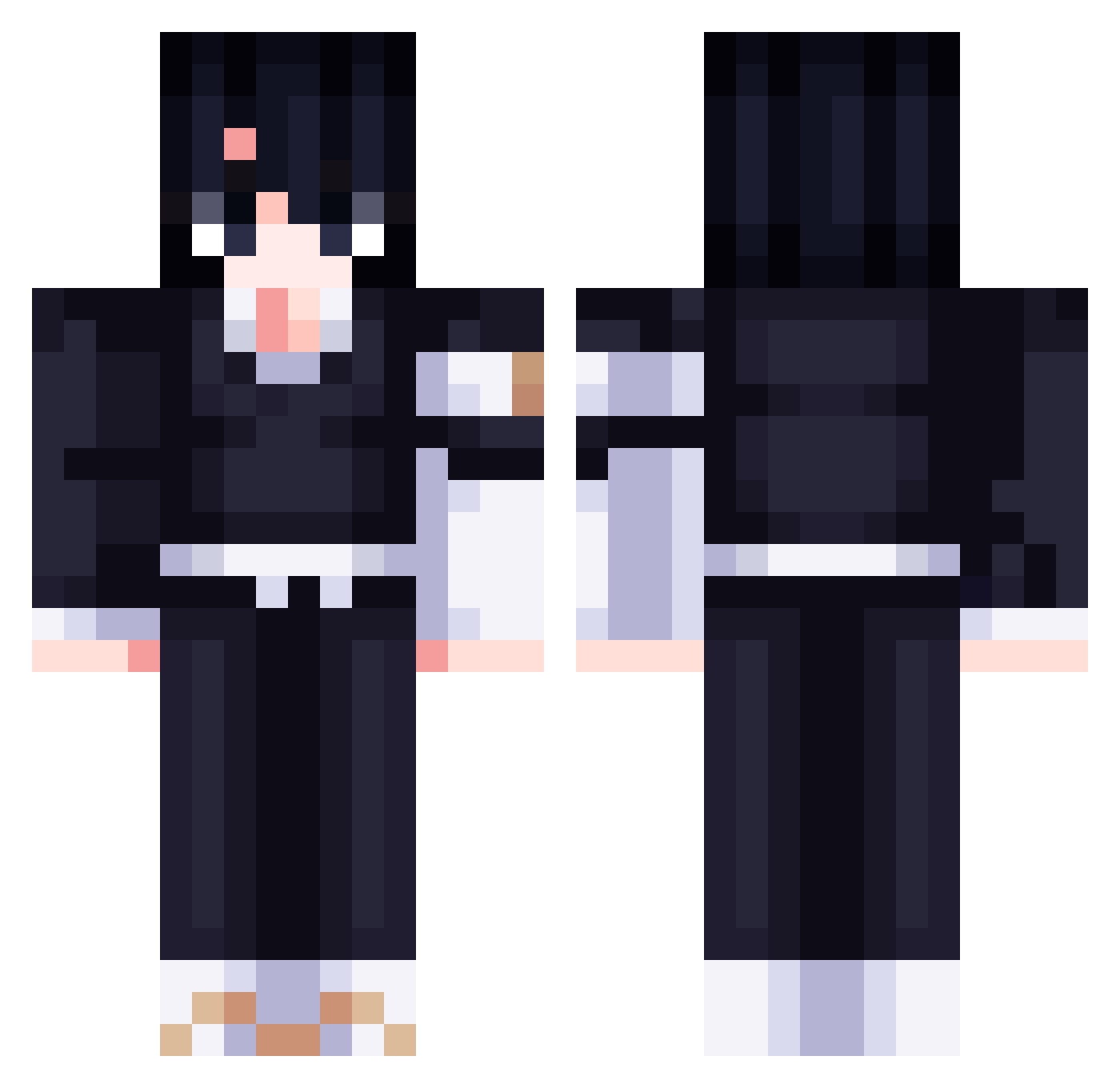 Mariannaaaaaa Minecraft skin, front and back view