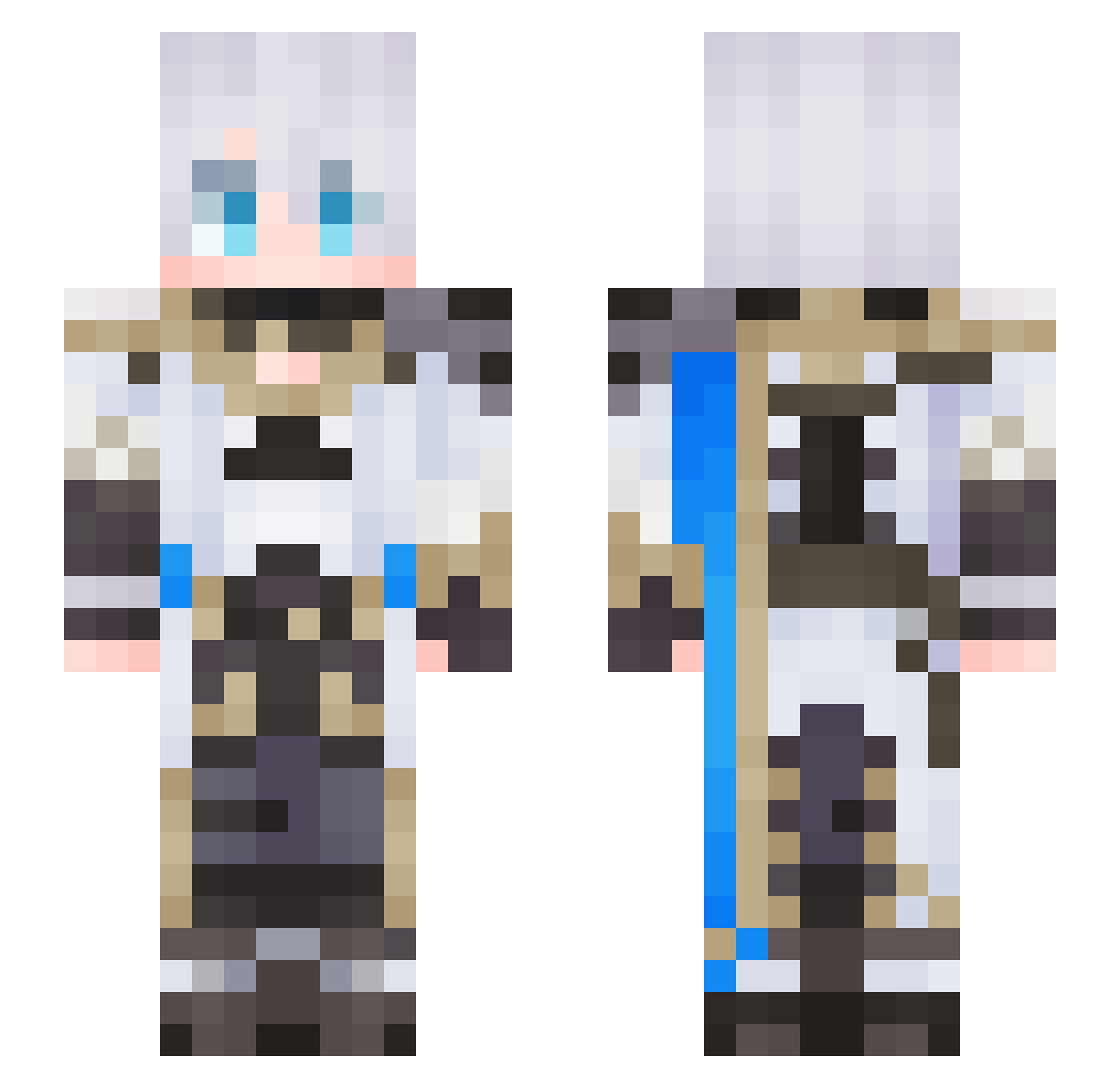 galmagesal Minecraft skin, front and back view