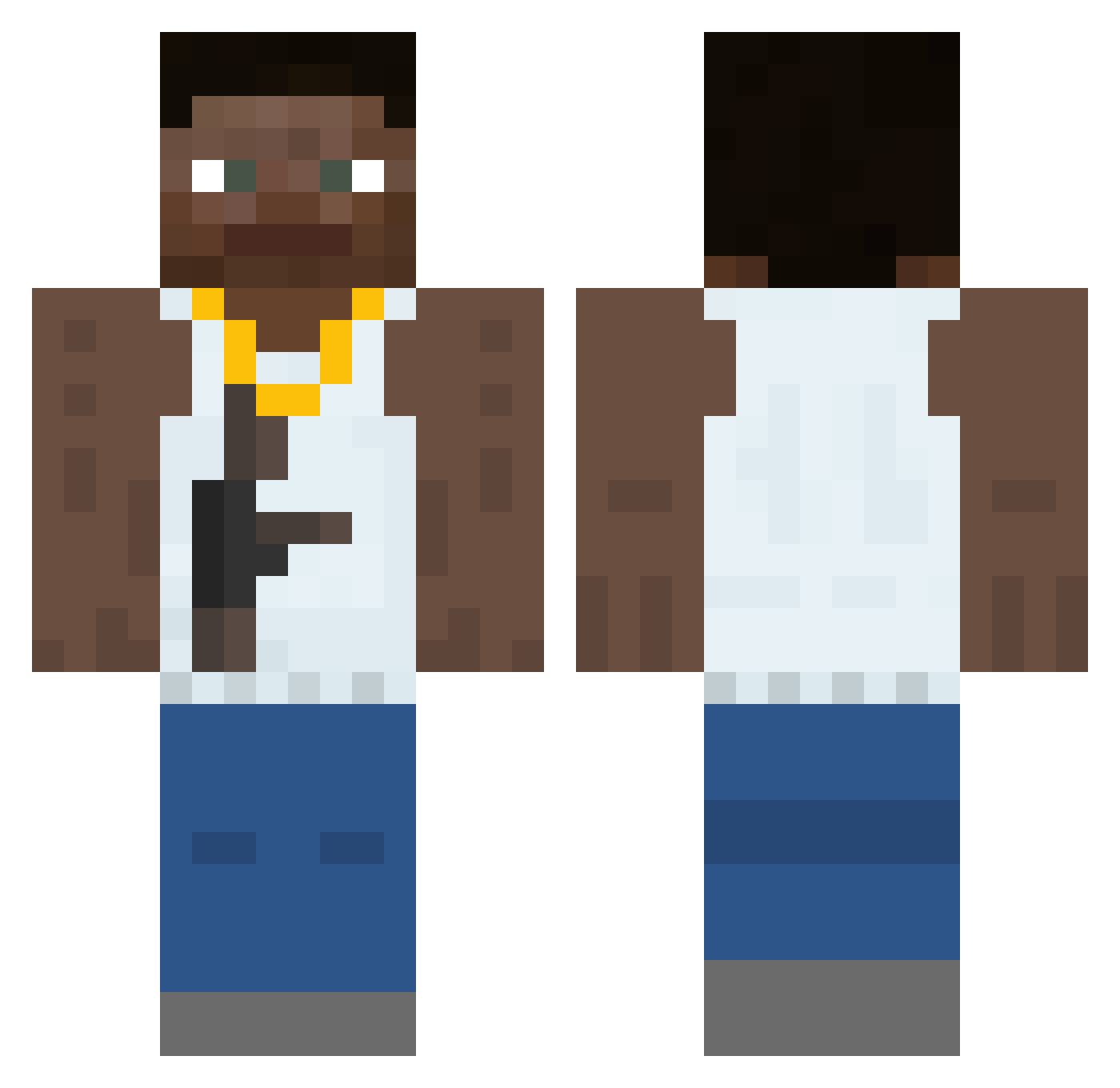 Alex_Muffinton Minecraft skin, front and back view