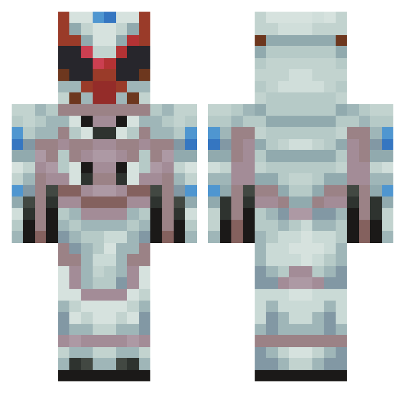julit201 Minecraft skin, front and back view