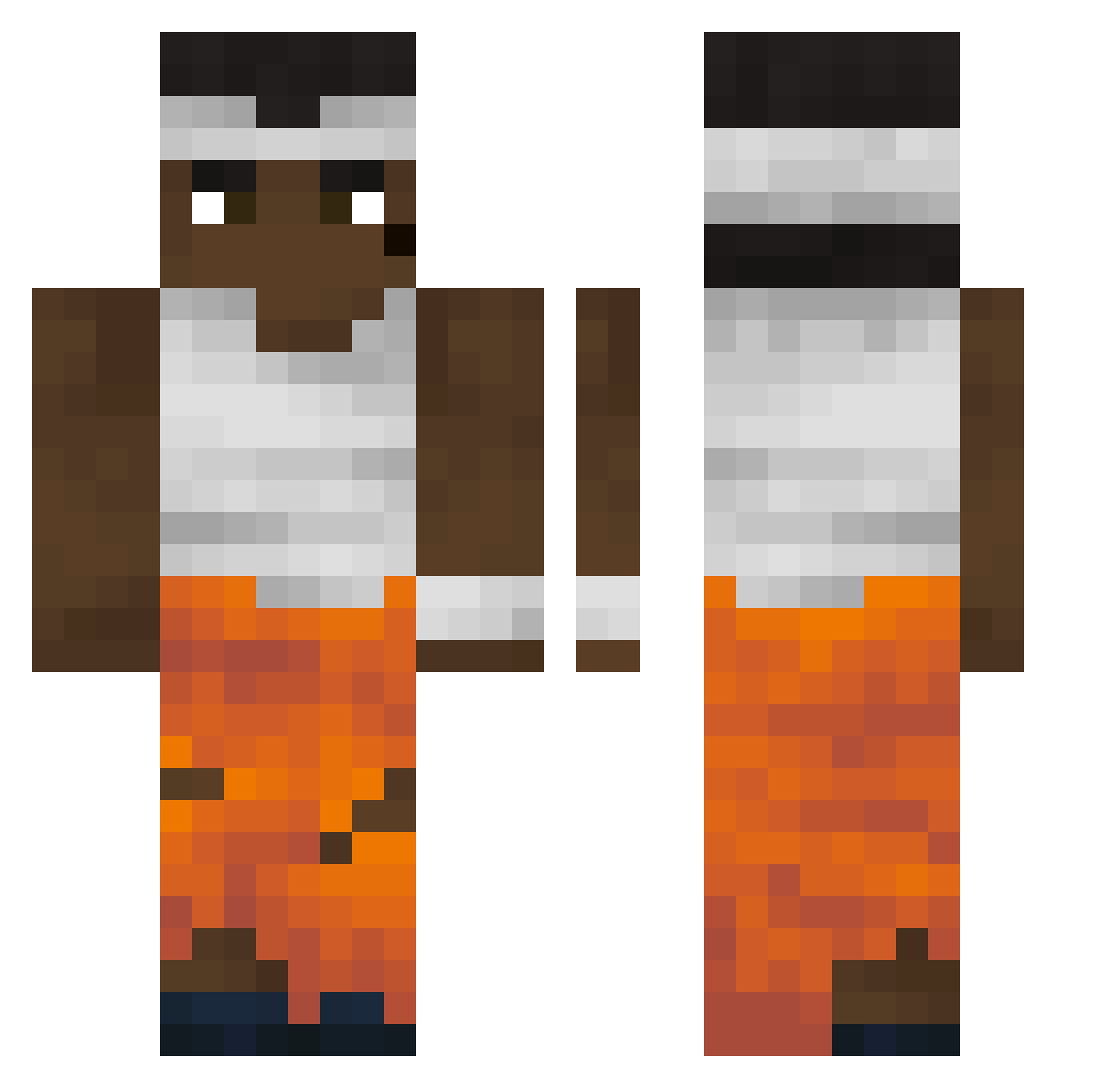 Lobotomiazzz Minecraft skin, front and back view