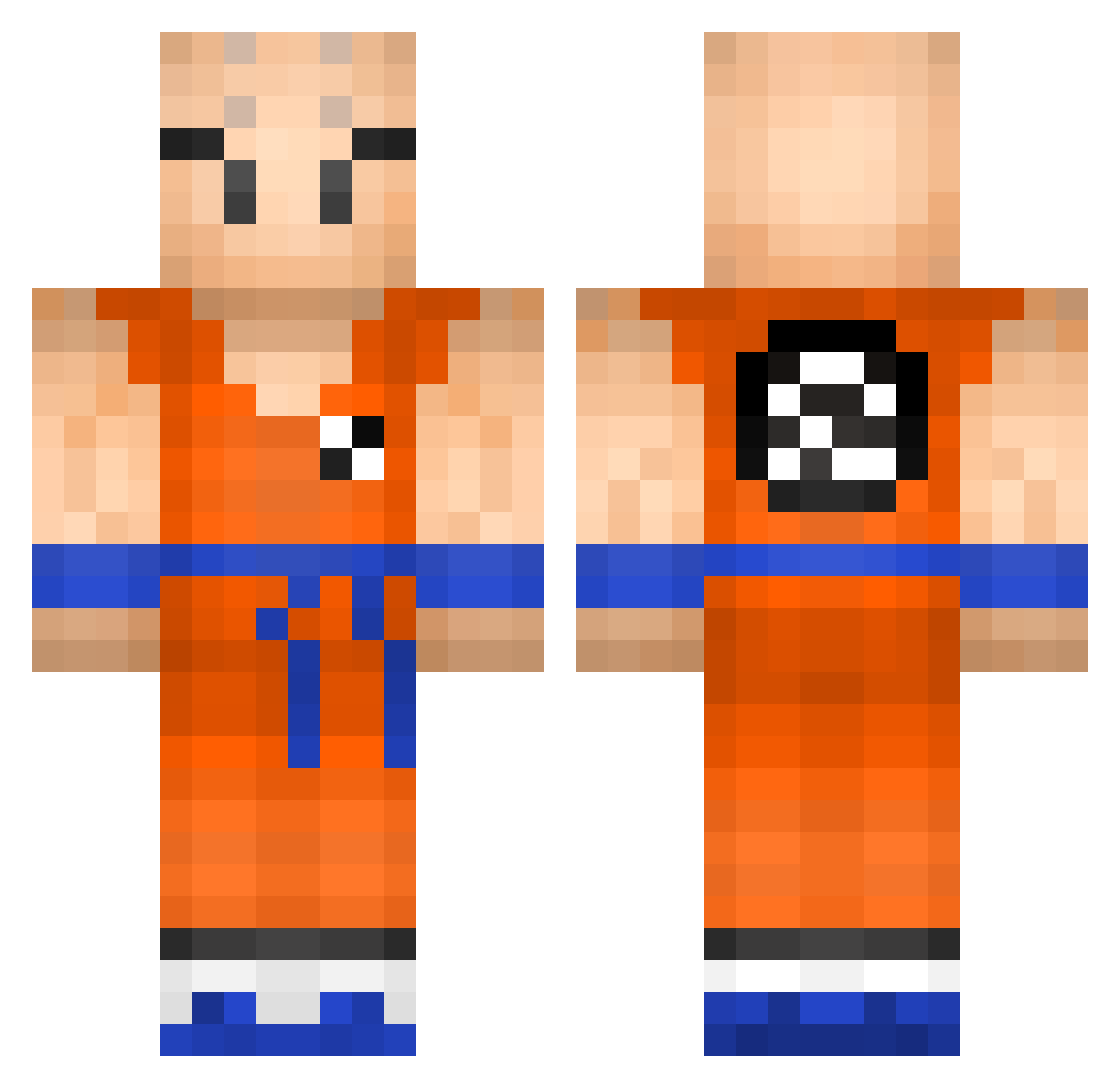 N_E_R_D Minecraft skin, front and back view
