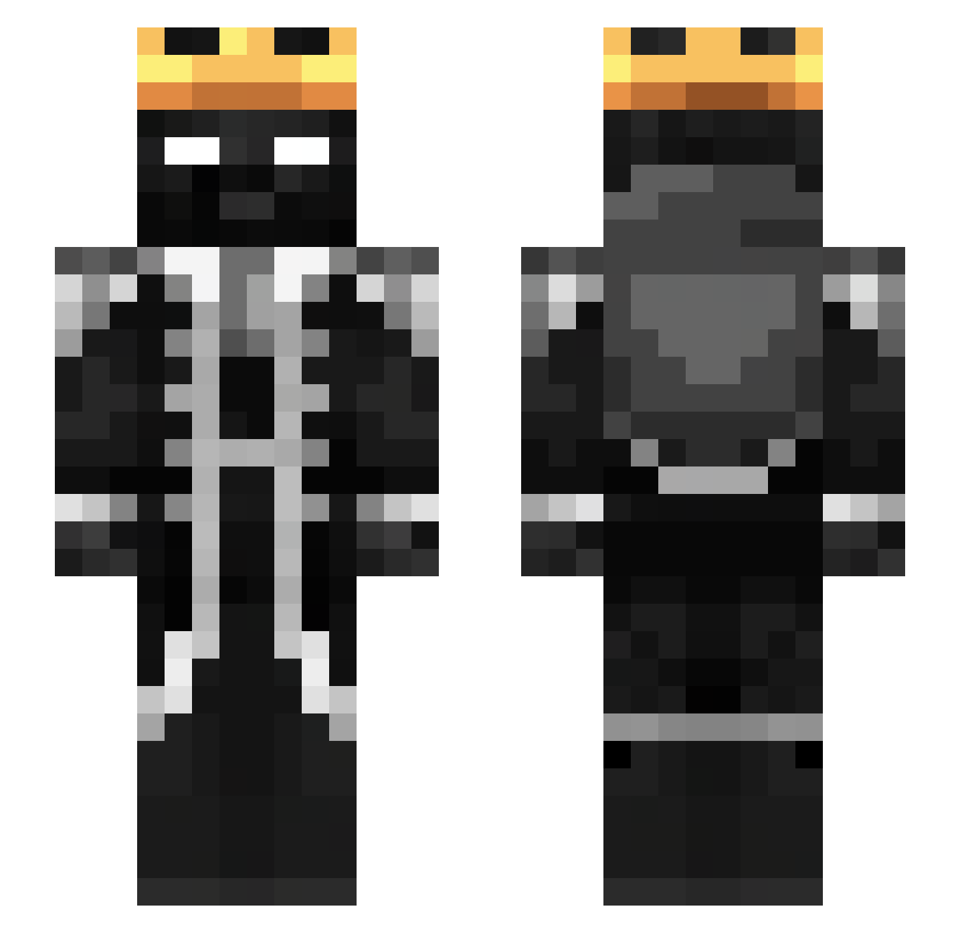Sincola Minecraft skin, front and back view