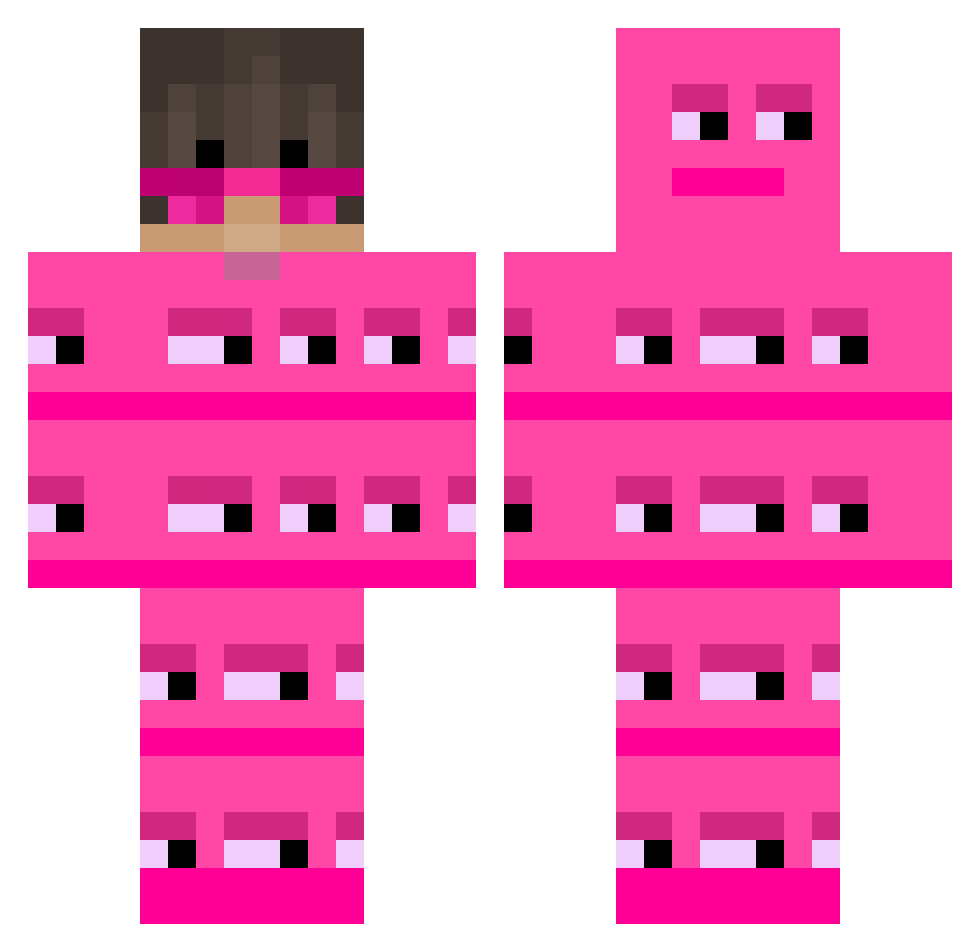 waschen Minecraft skin, front and back view