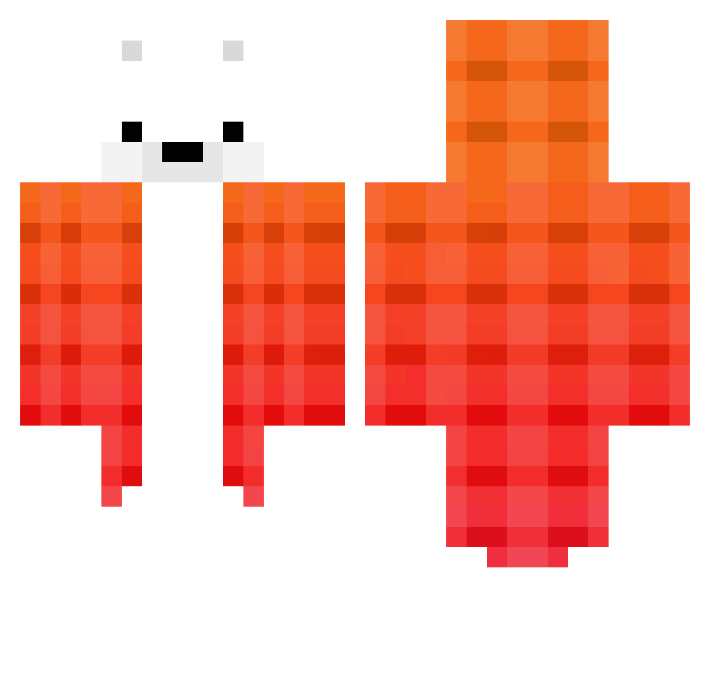 wuksow Minecraft skin, front and back view