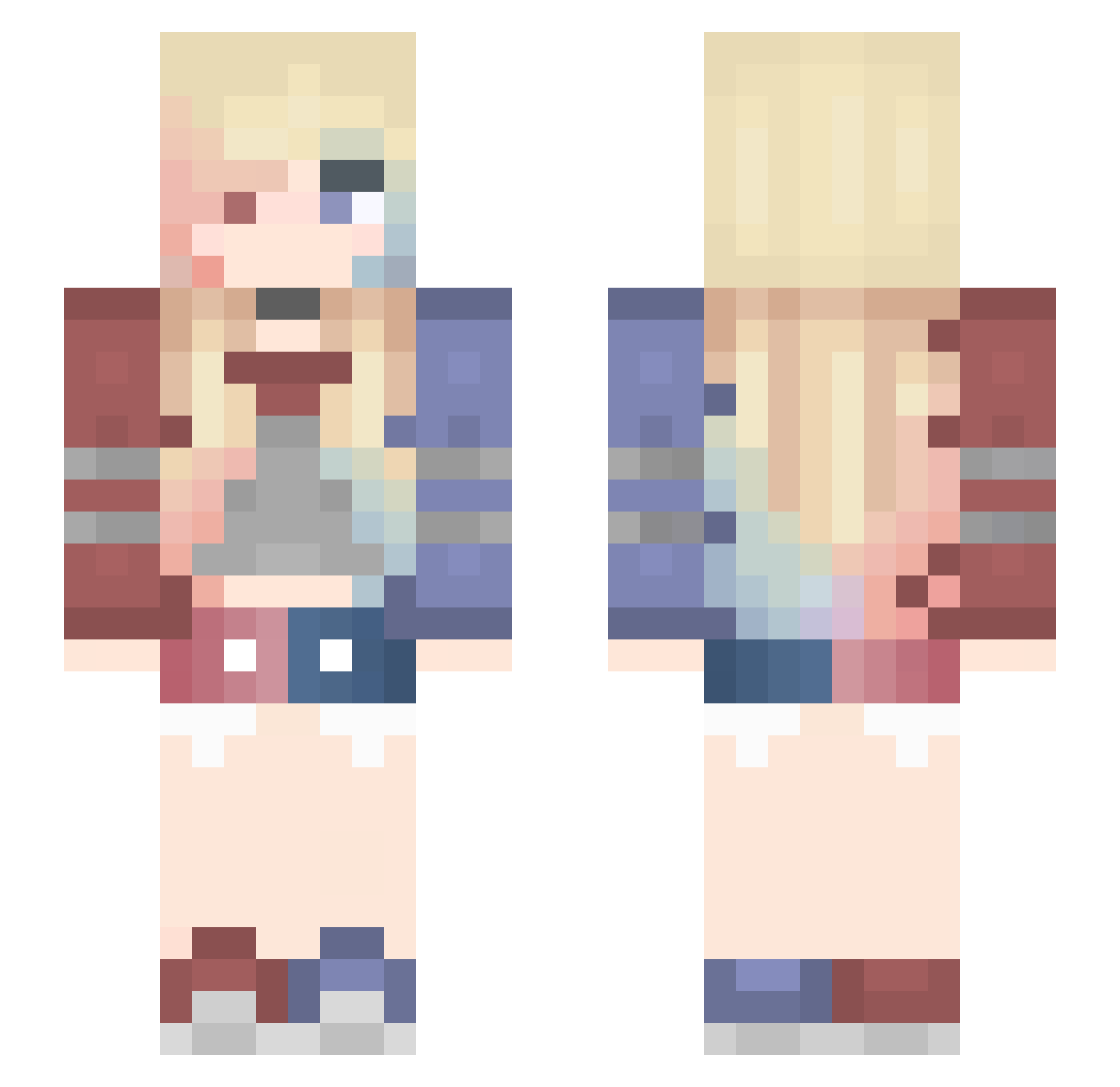 princess_chole Minecraft skin, front and back view