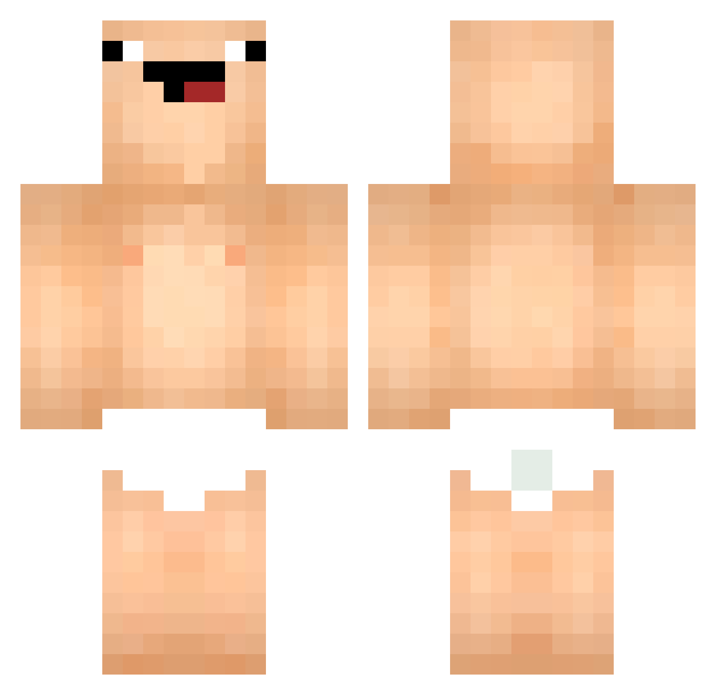 SyriusDF Minecraft skin, front and back view