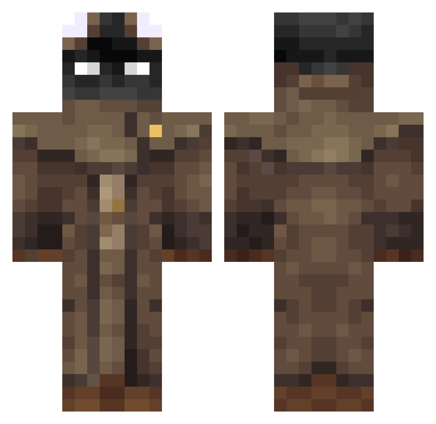 St0psL Minecraft skin, front and back view