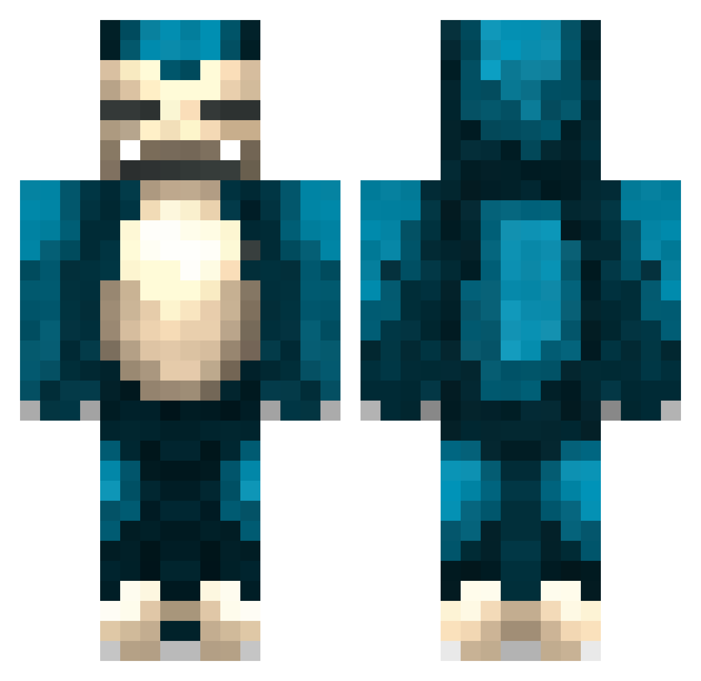 sImAwesomes Minecraft skin, front and back view