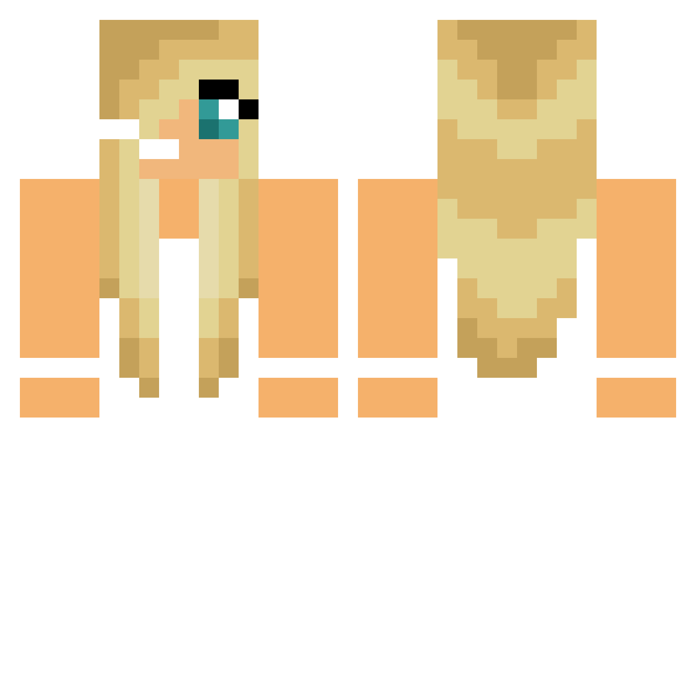 gglue1 Minecraft skin, front and back view
