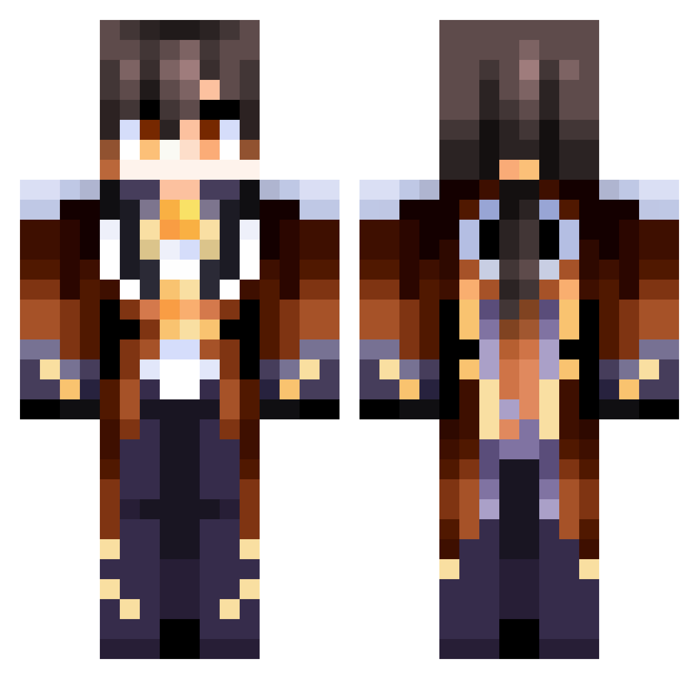 DMT_MANGO Minecraft skin, front and back view