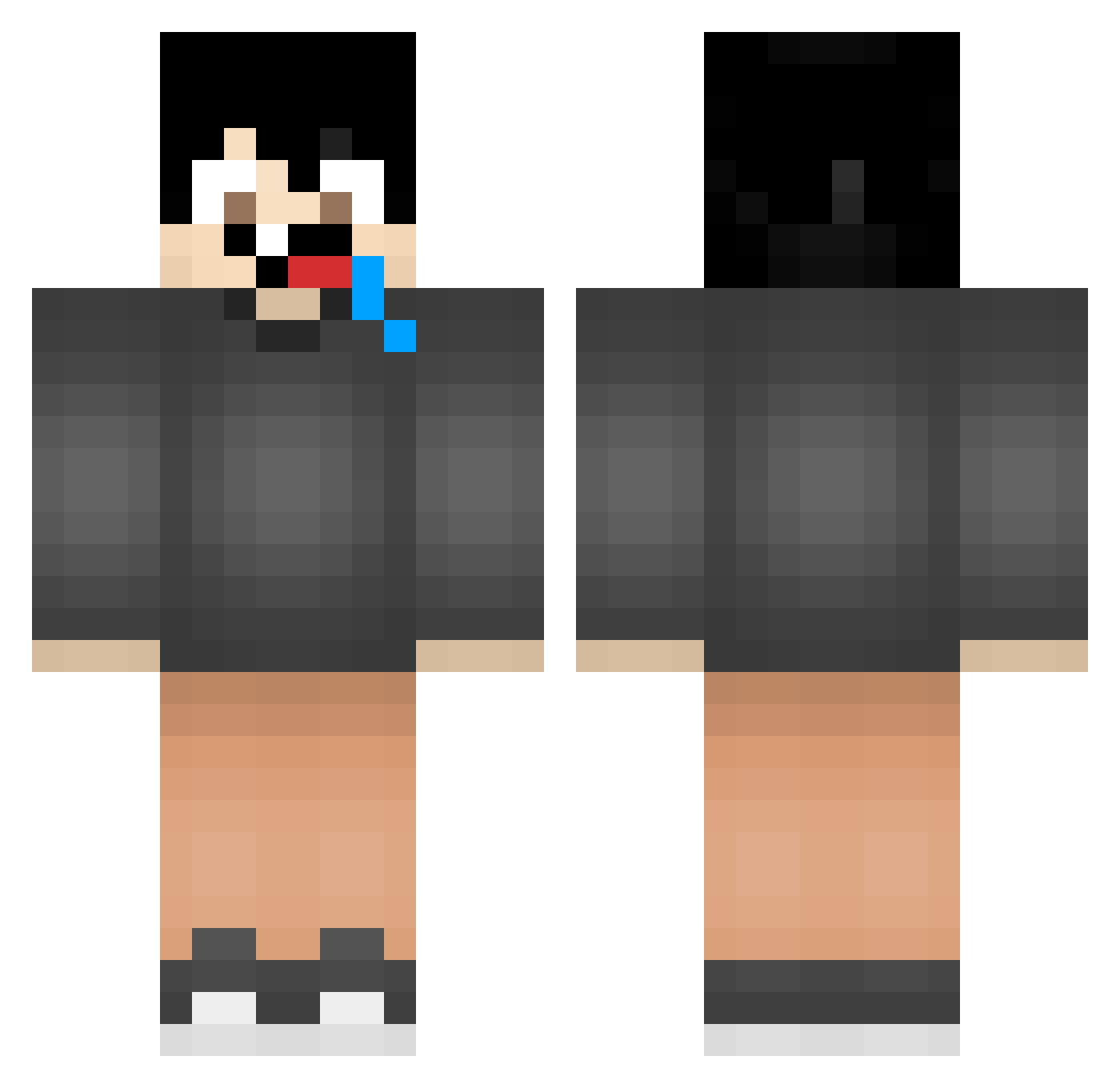 DragonDanger2 Minecraft skin, front and back view