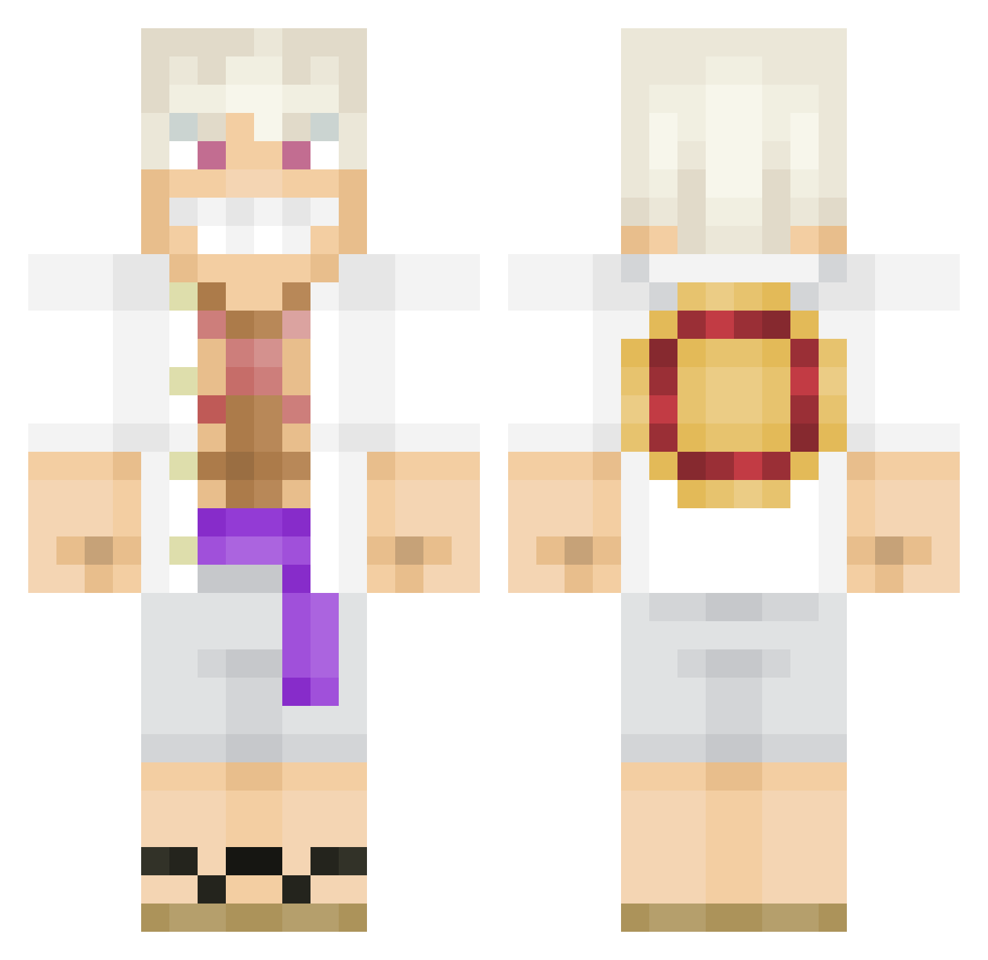 CS01 Minecraft skin, front and back view