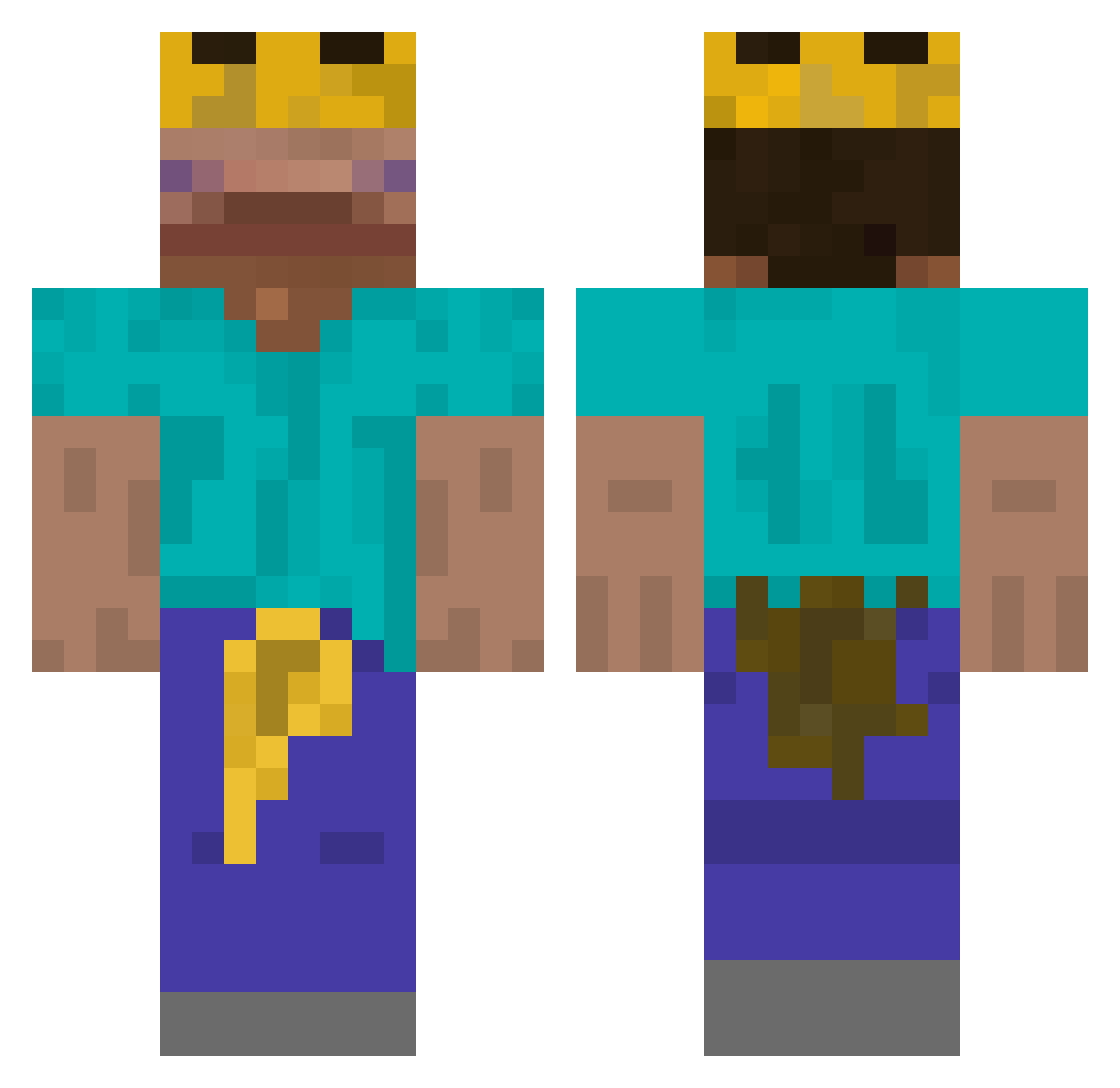 ArmedCamp832141 Minecraft skin, front and back view