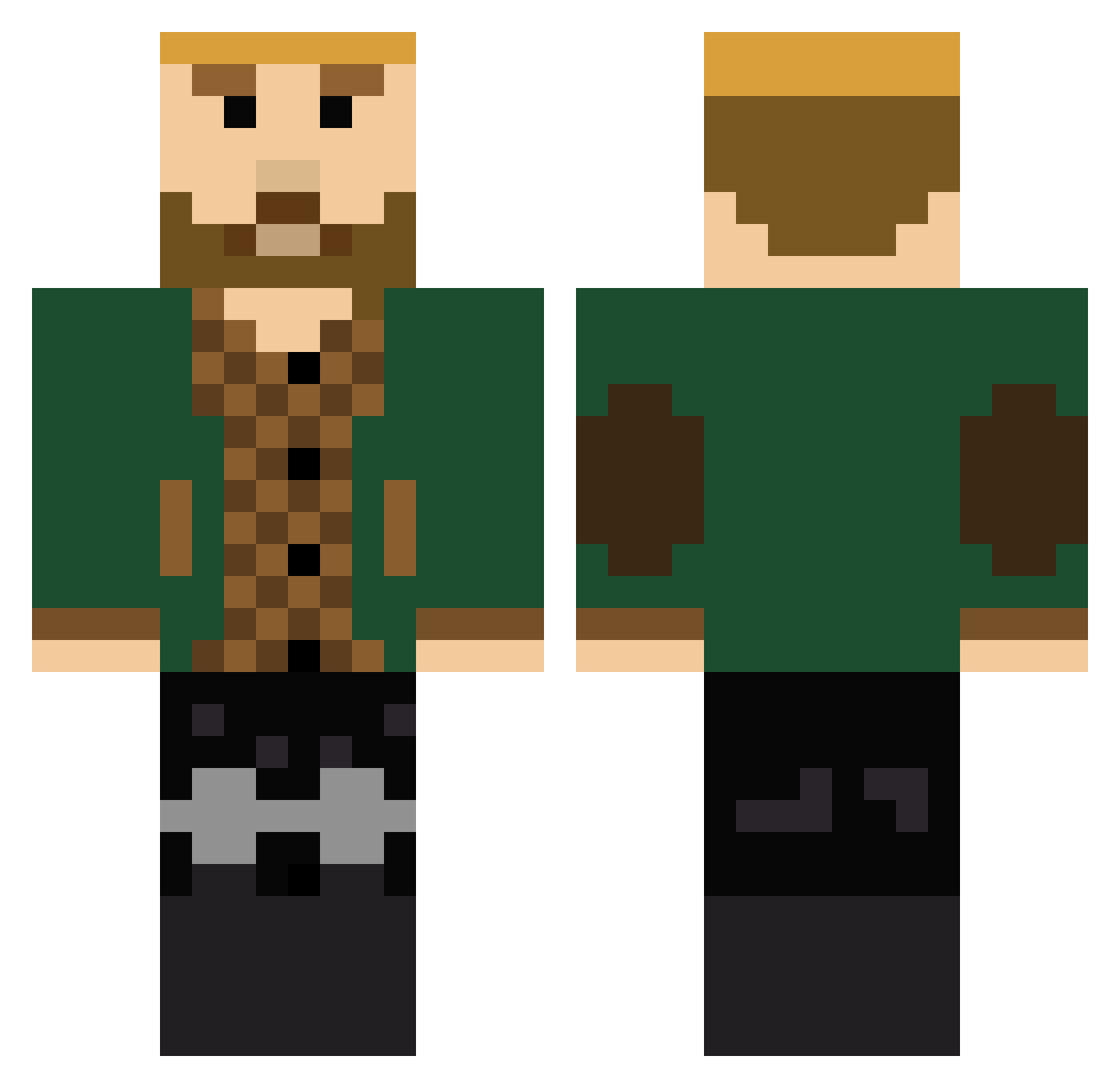 mumsmums Minecraft skin, front and back view
