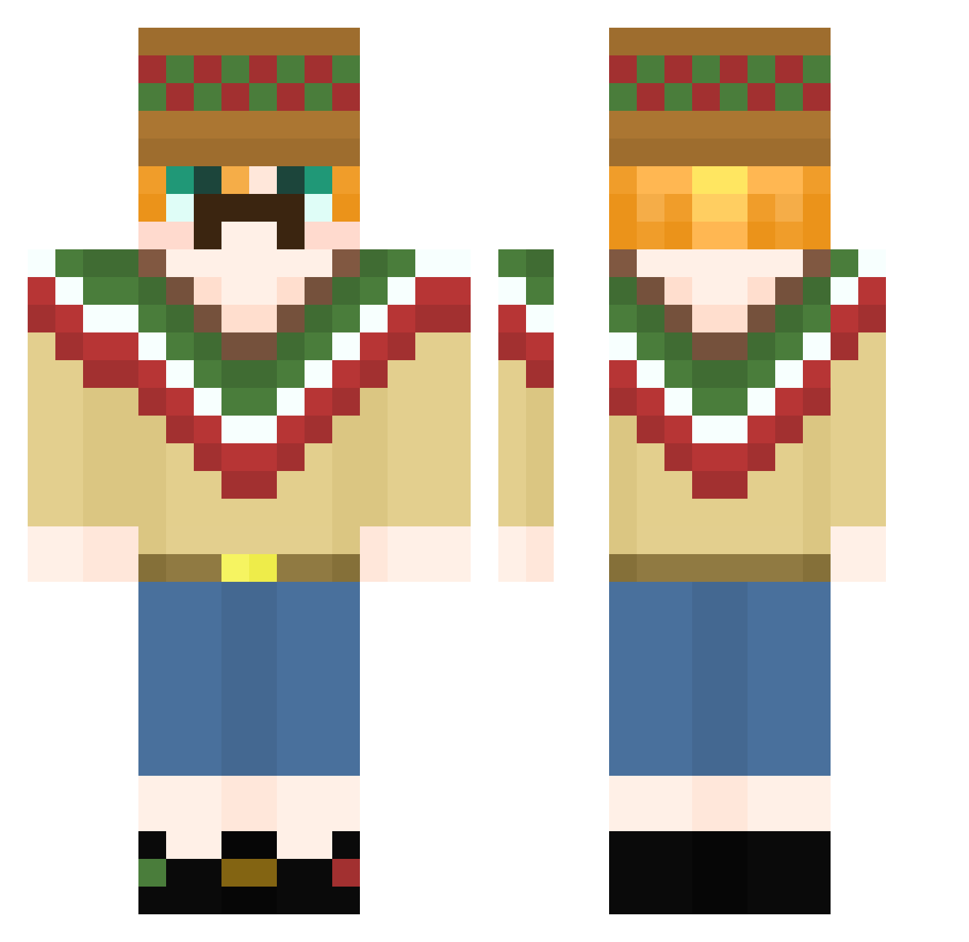MrBlacker_ Minecraft skin, front and back view