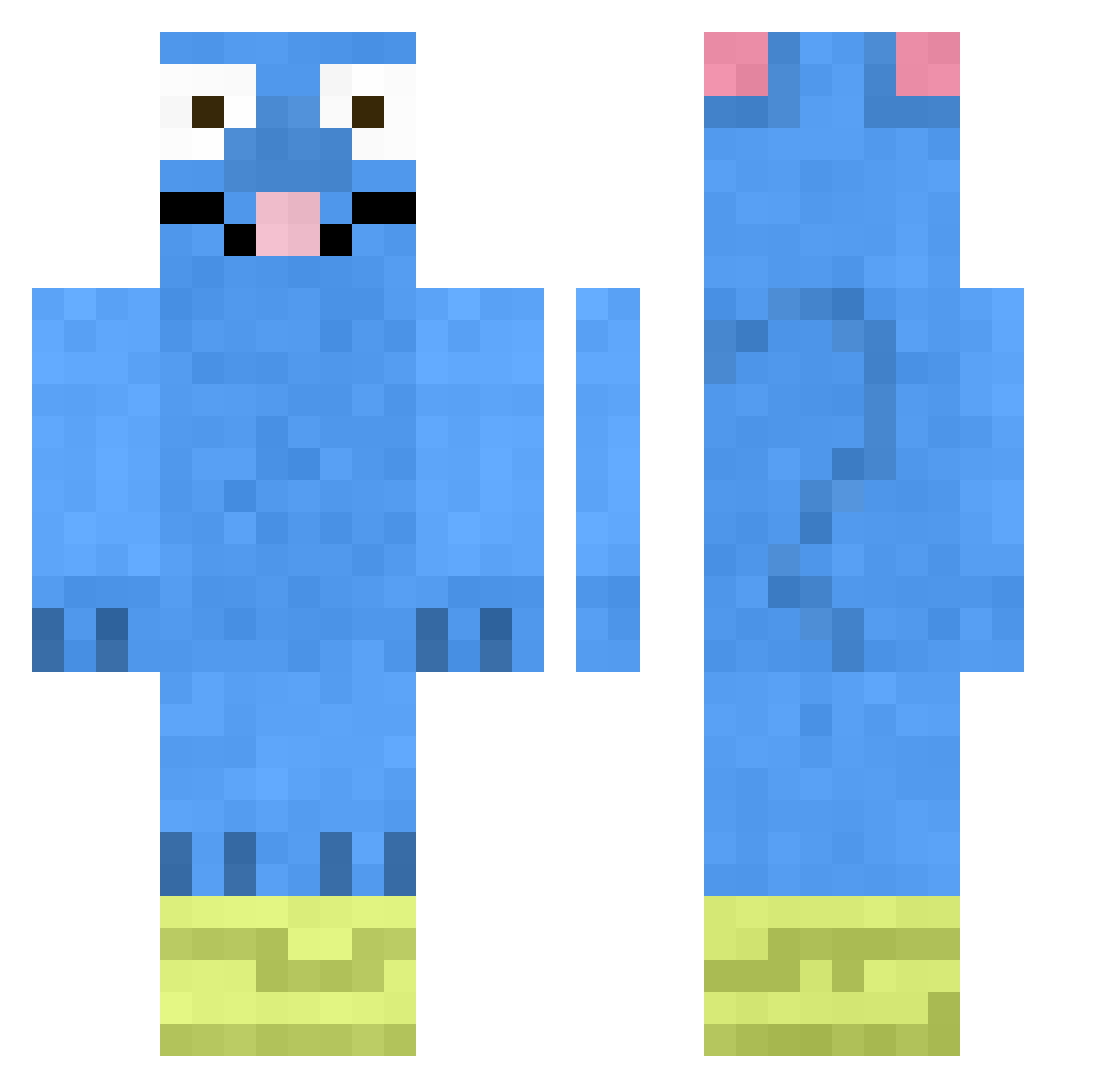 Shark06213 Minecraft skin, front and back view