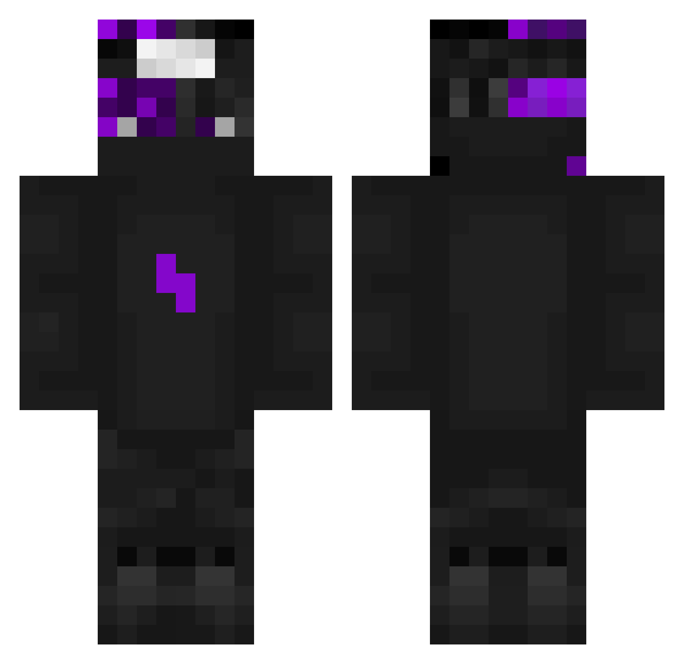 OstFritte Minecraft skin, front and back view