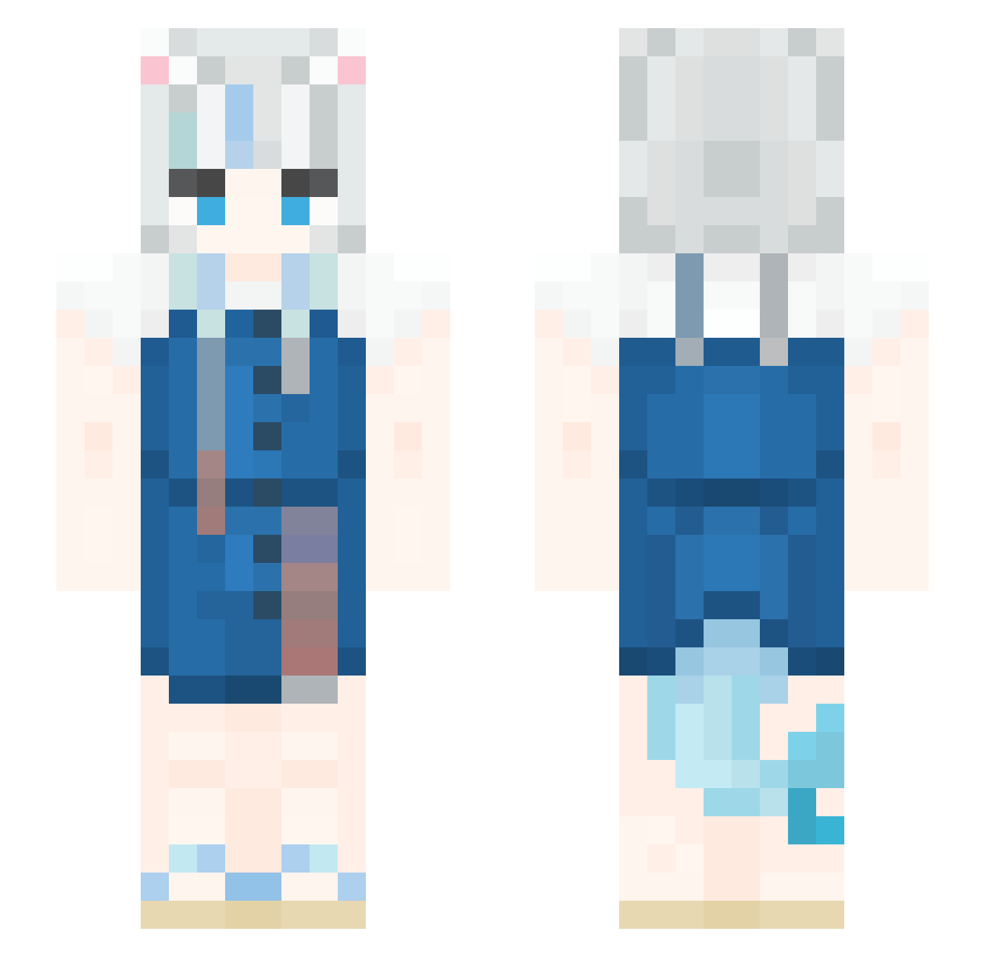 OfficerGoodGuy Minecraft skin, front and back view