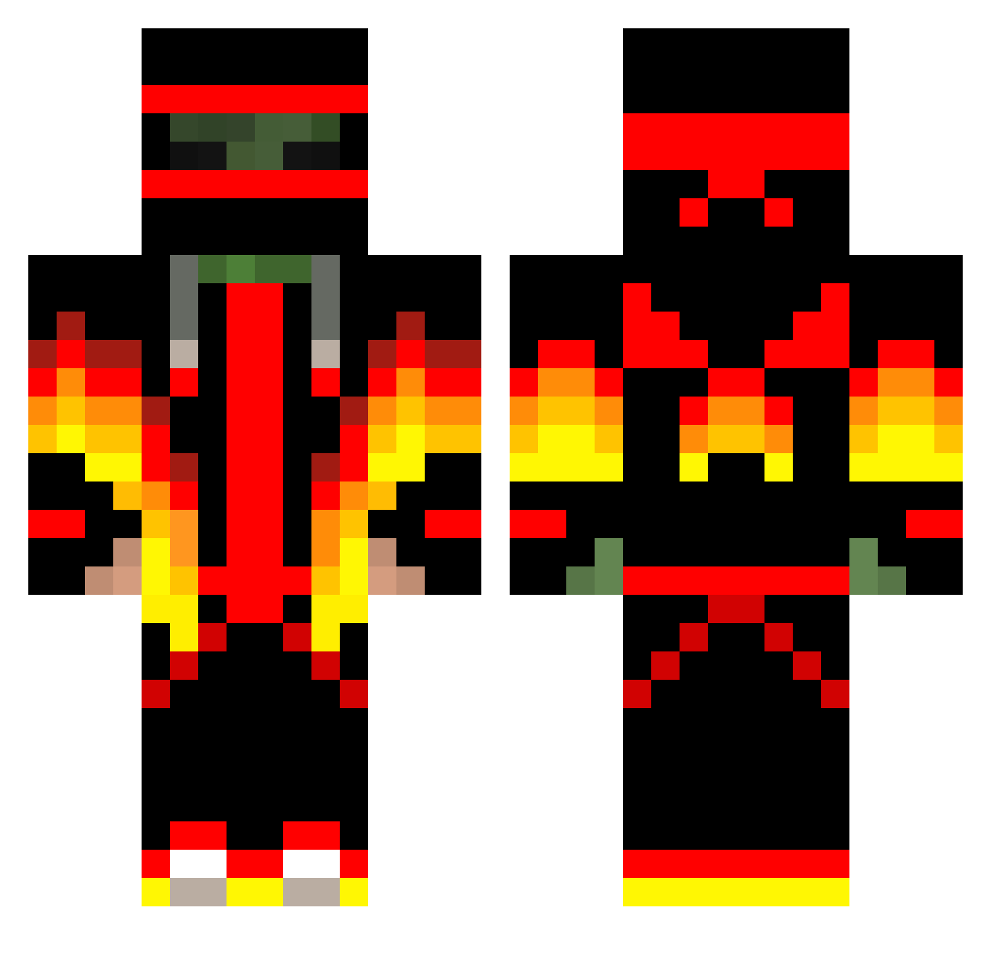 Fantasy0524 Minecraft skin, front and back view