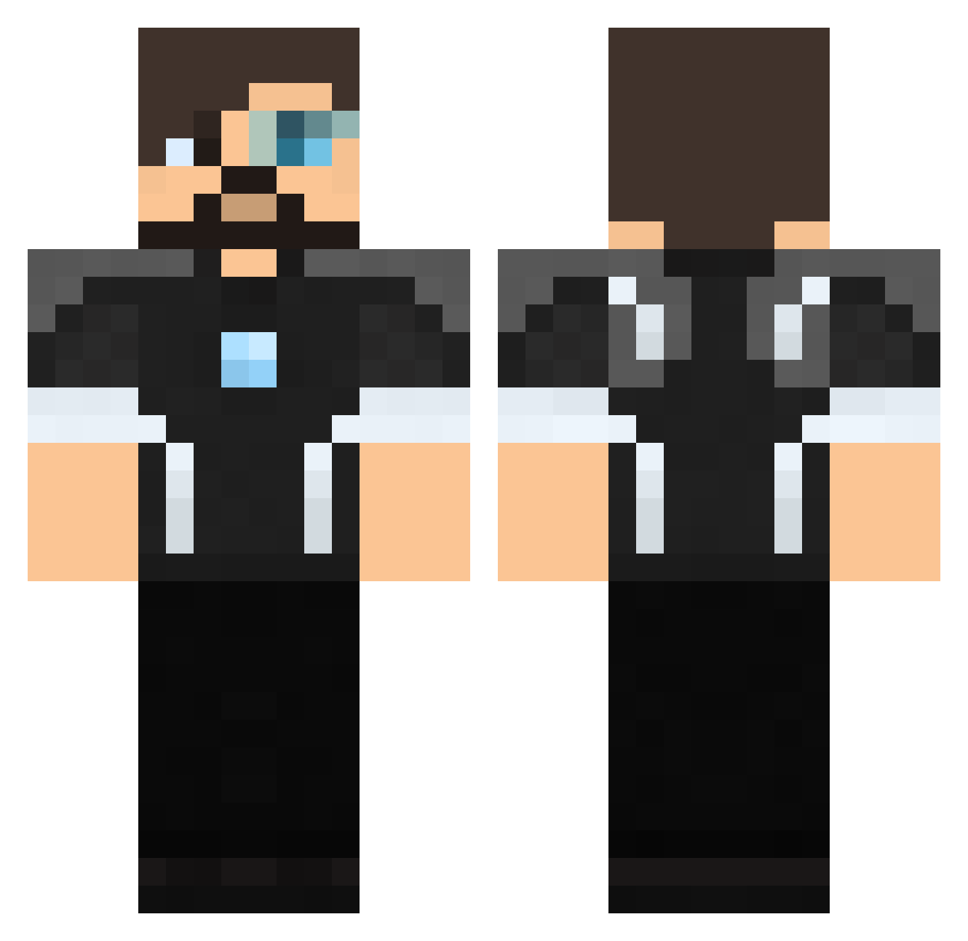 RX388_STUDIO Minecraft skin, front and back view