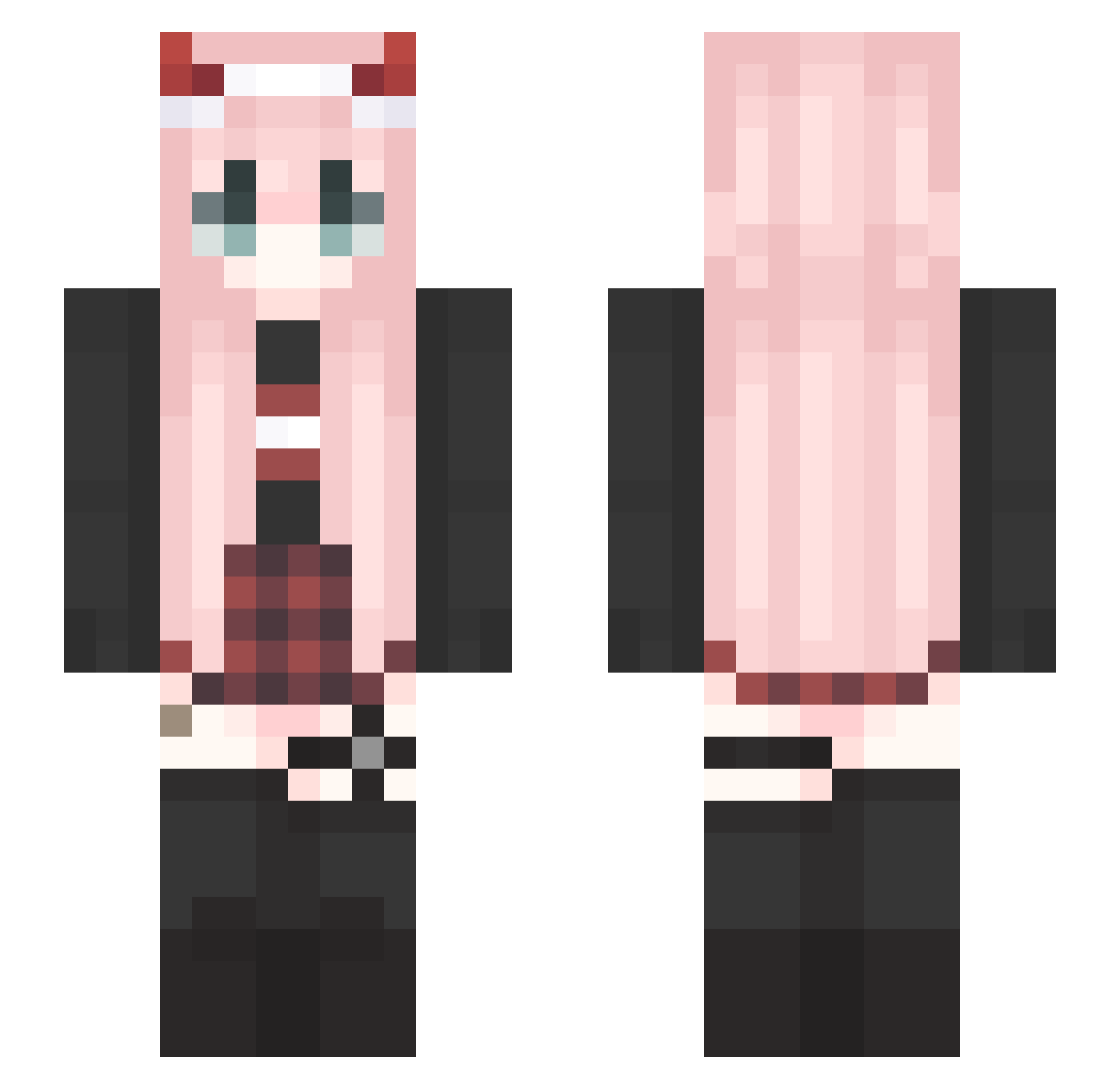 pir0manka Minecraft skin, front and back view