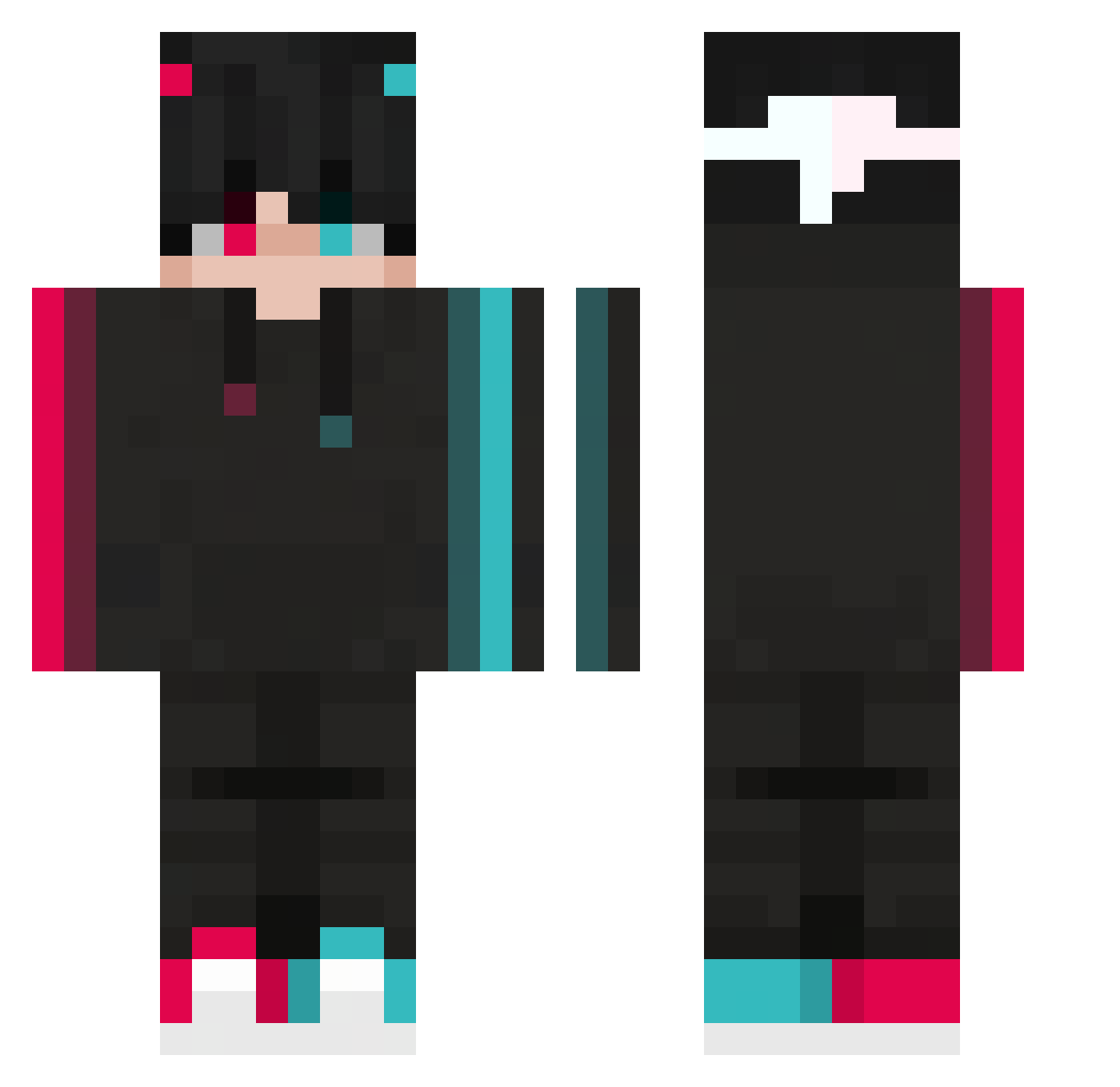 ALkaizs Minecraft skin, front and back view