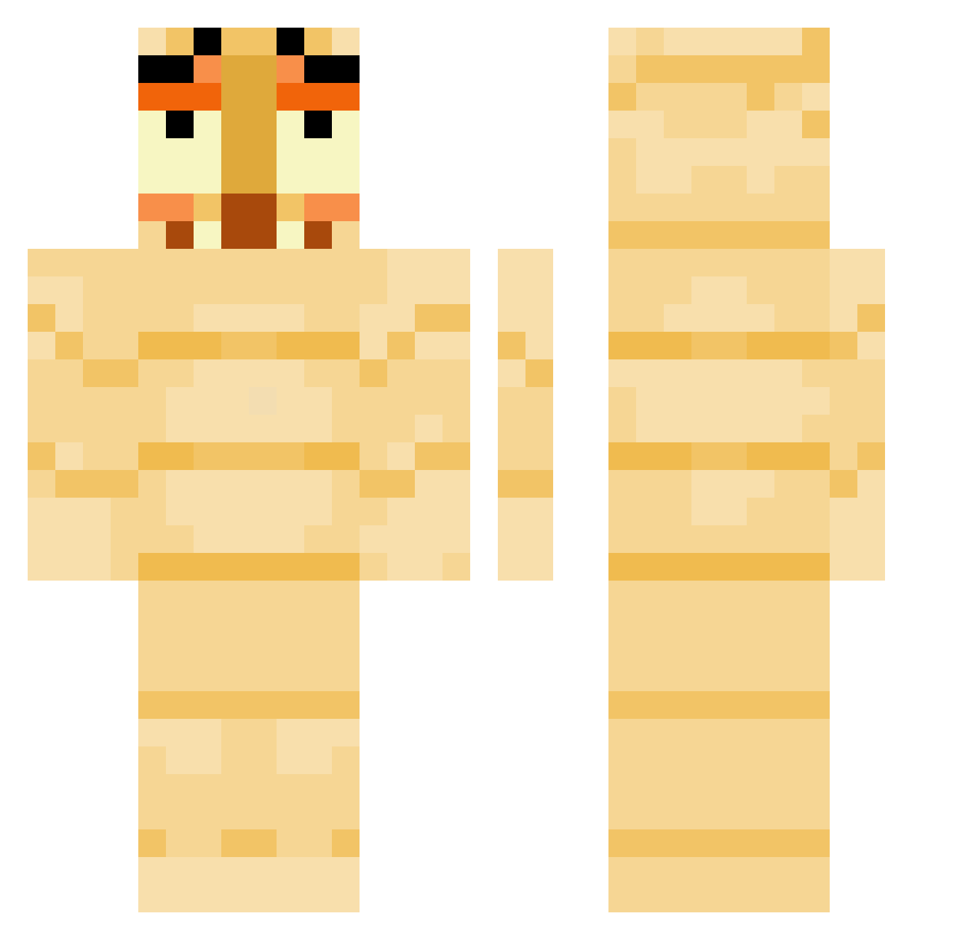 IlliterateGen Minecraft skin, front and back view