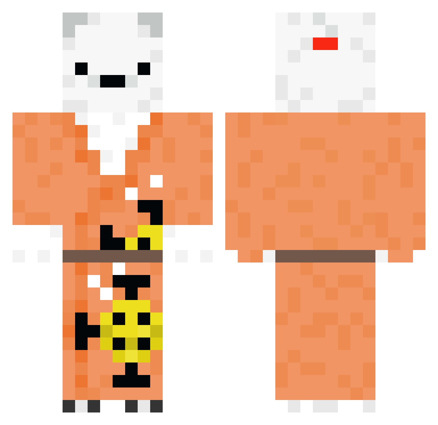 Jimmehylepig Minecraft skin, front and back view