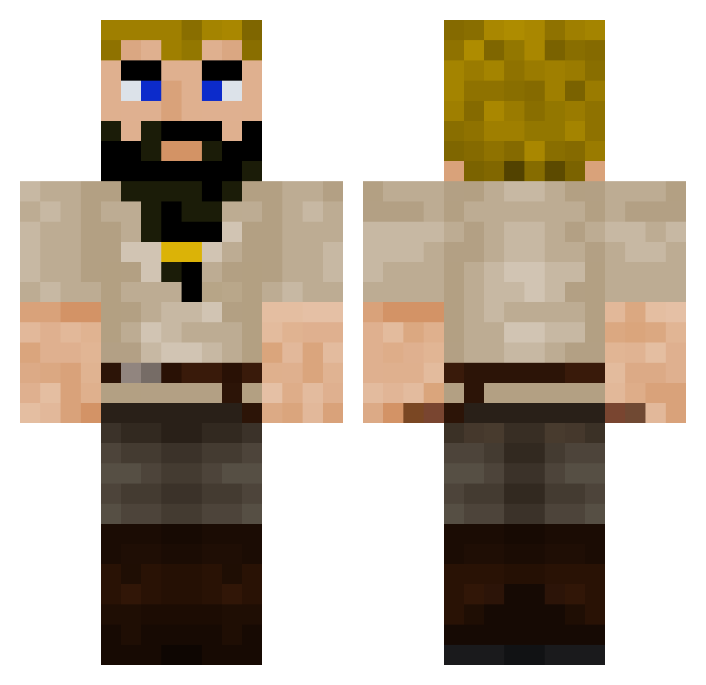 Cambony Minecraft skin, front and back view