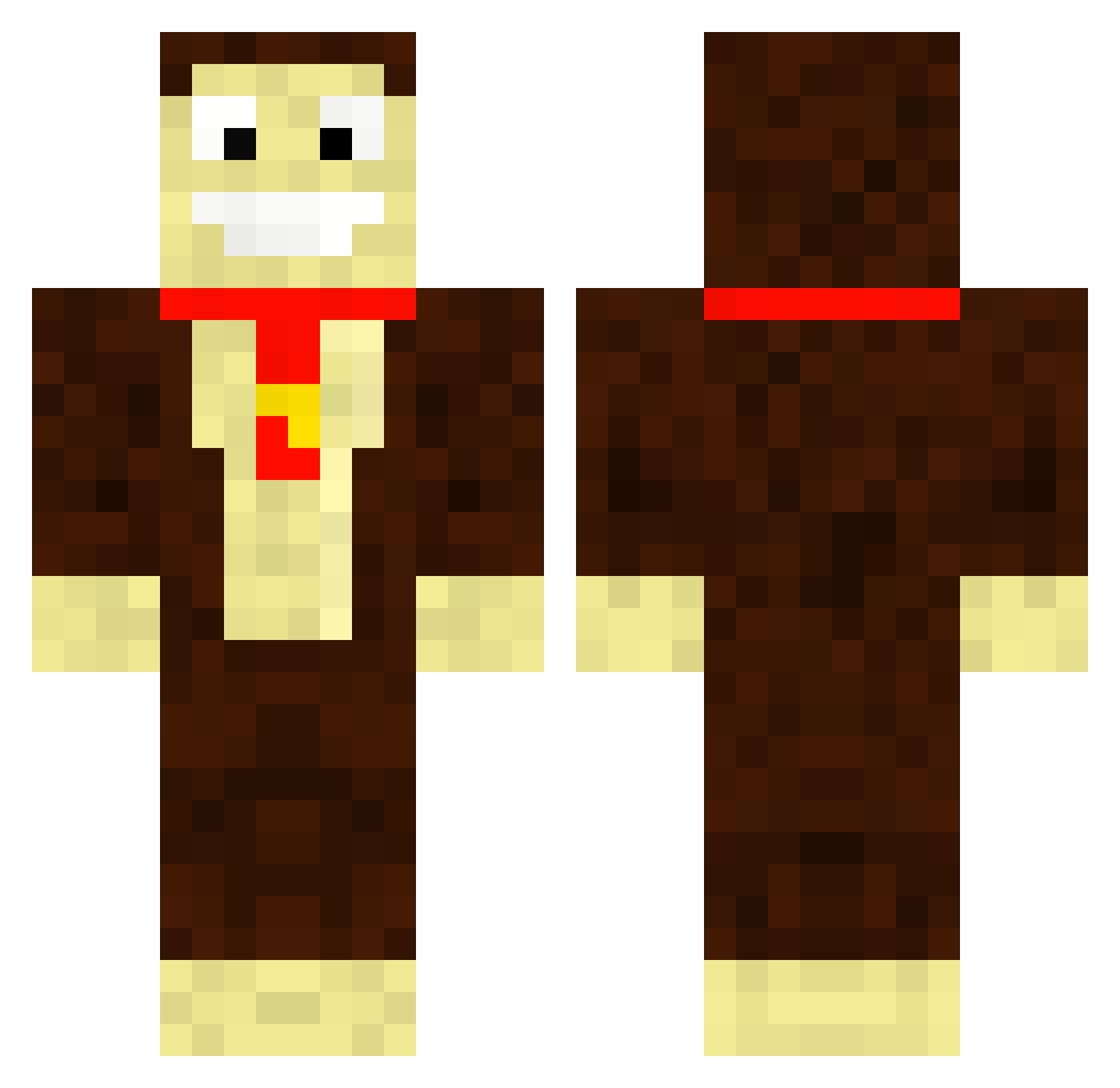 SelberFlyer Minecraft skin, front and back view