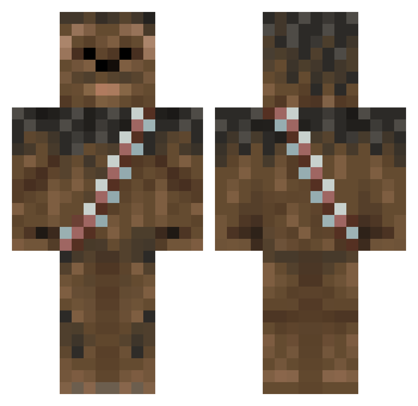 Calletur Minecraft skin, front and back view