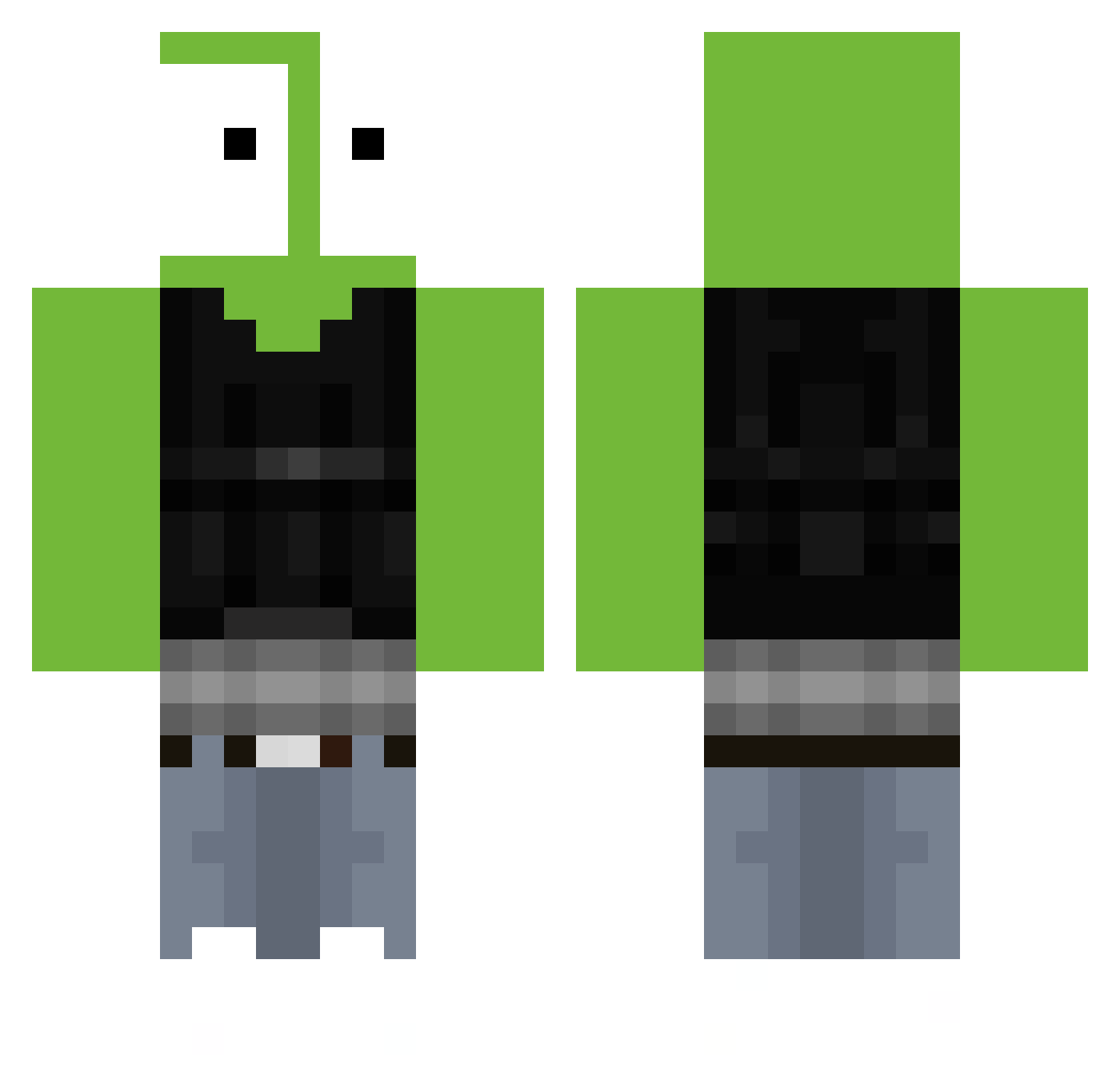 Tanyzkuuu Minecraft skin, front and back view